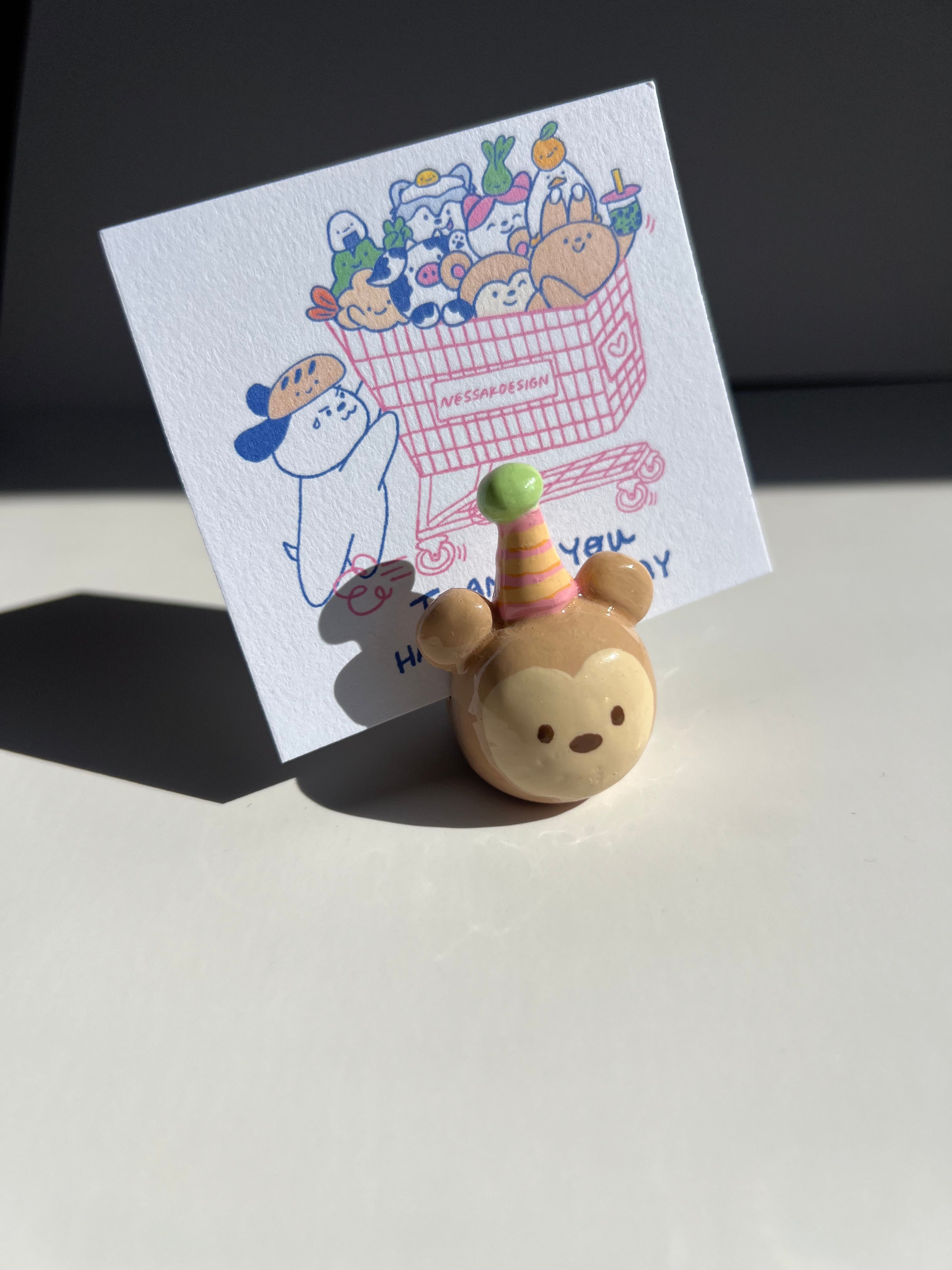 Handmade clay photo holders