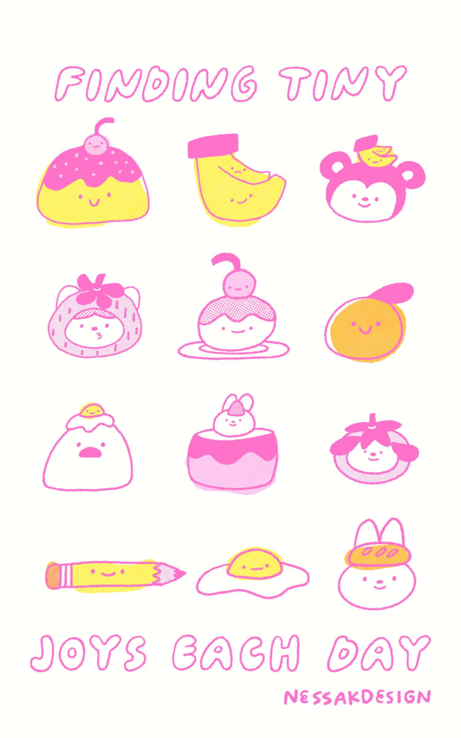 Cute illustration art print