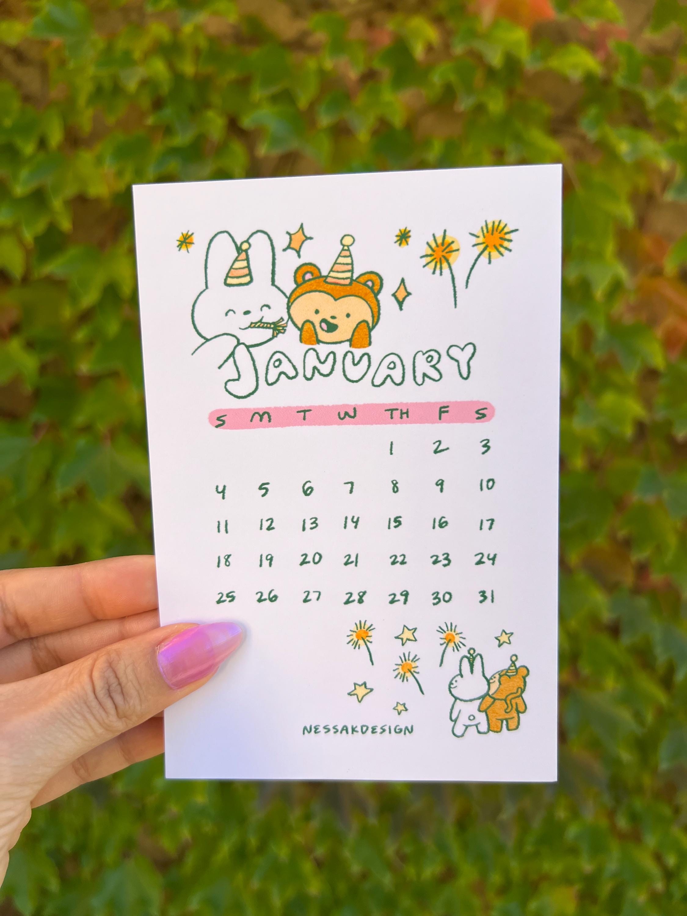2026 Year Desk Calendar | 12 print set