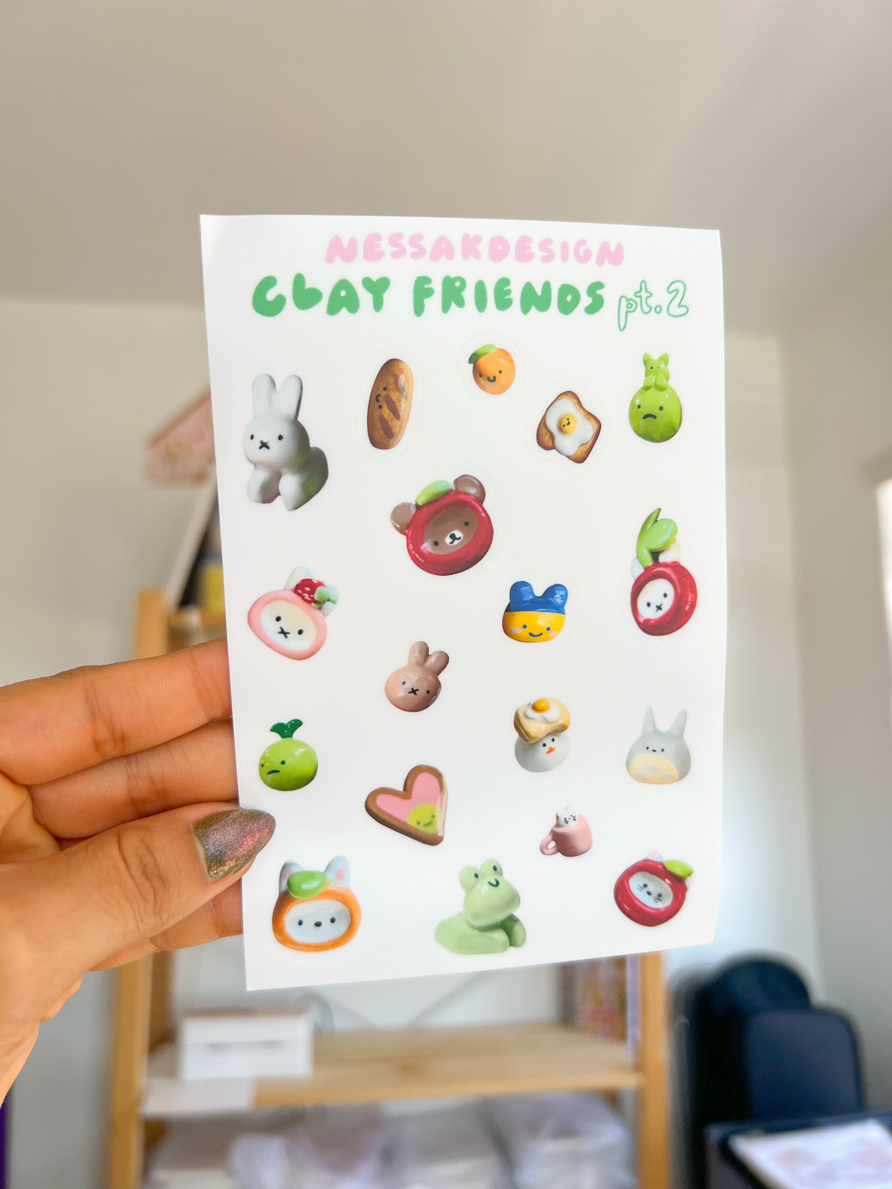 Cute Sticker Sheet Waterproof 4x6