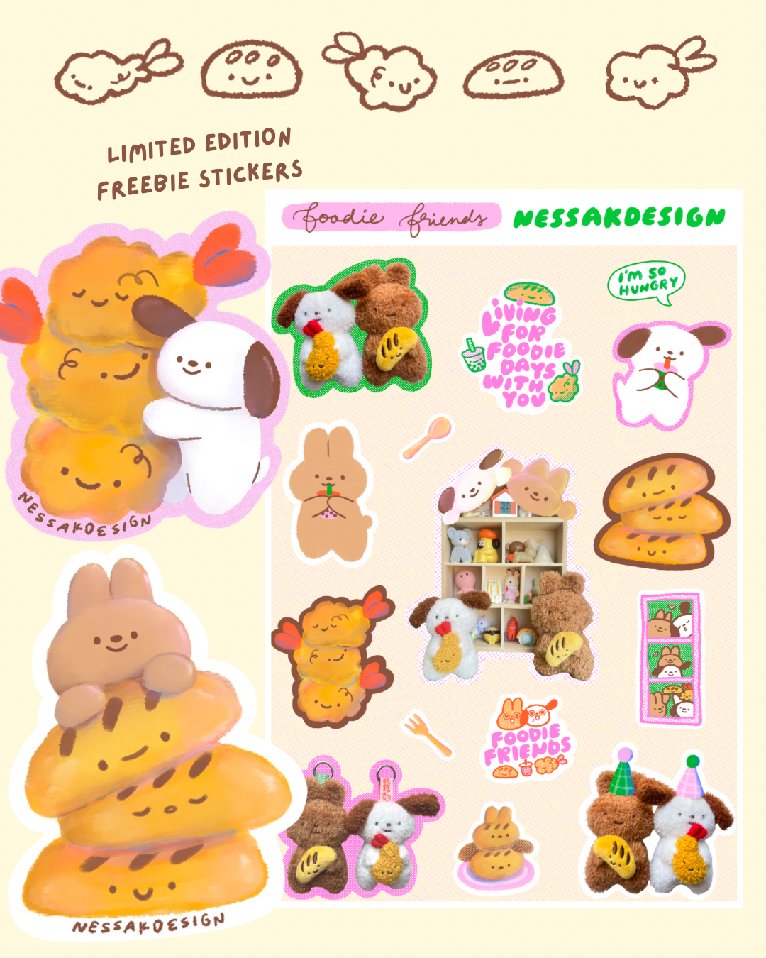 [PRE-ORDER] Foodie Friends Plushie Keychain