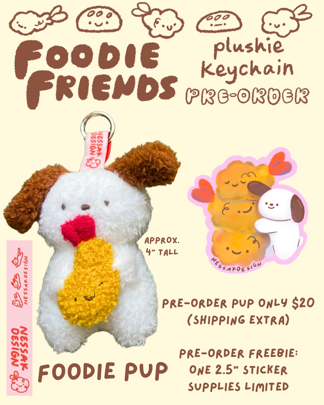 [PRE-ORDER] Foodie Friends Plushie Keychain