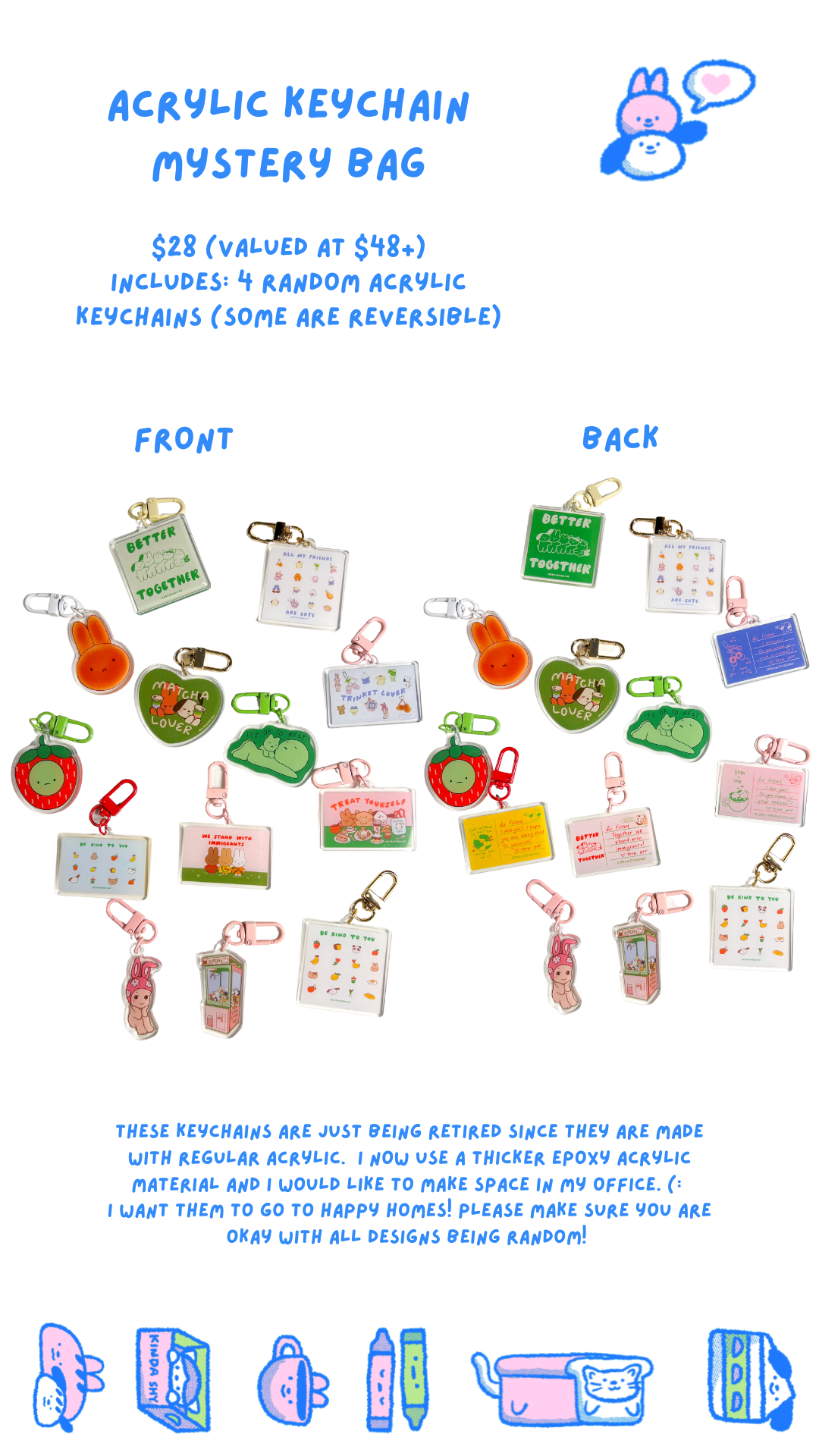 Acrylic keychain Mystery Bag Sale (4)