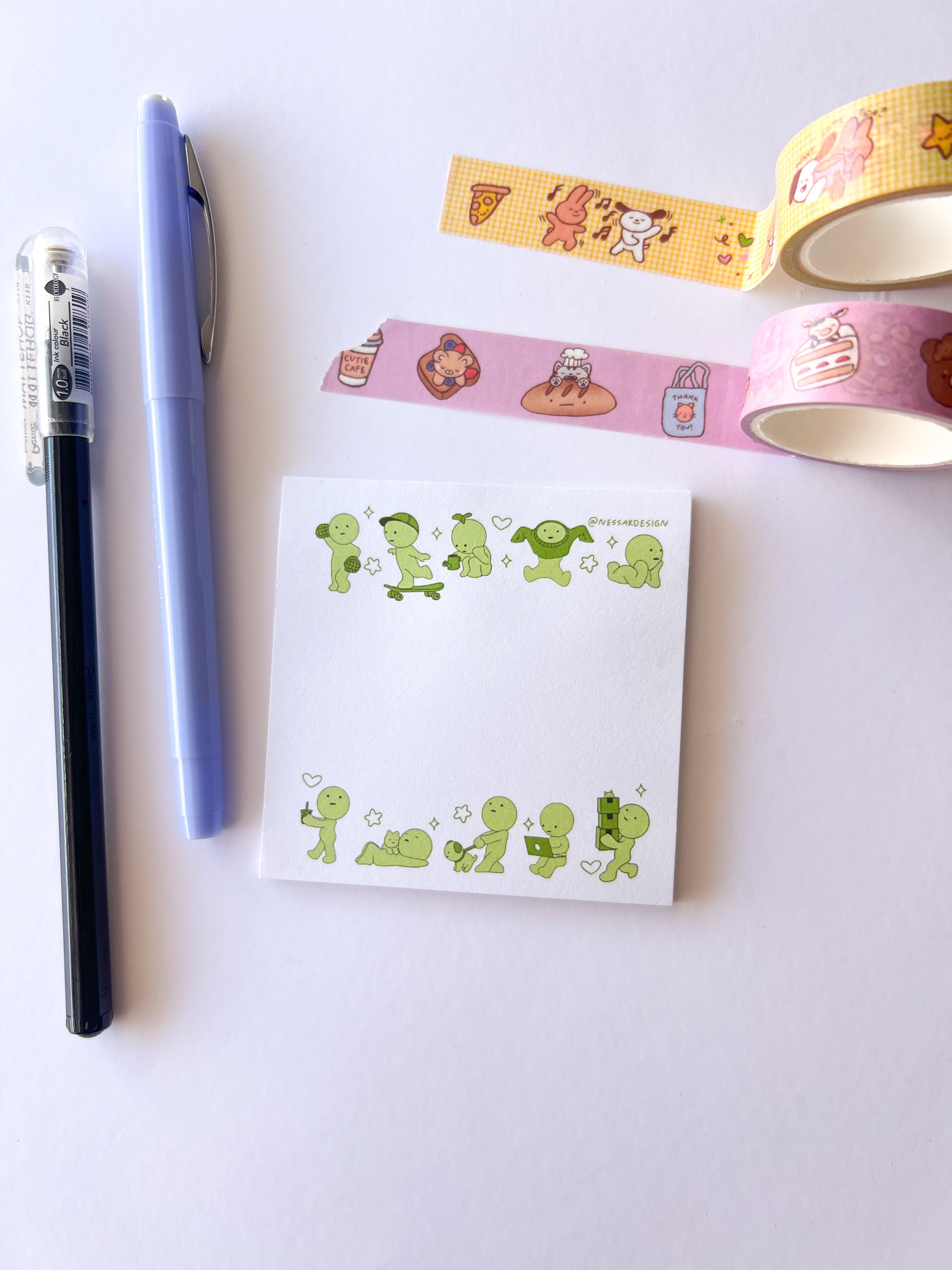 Cute sticky note pad 3x3