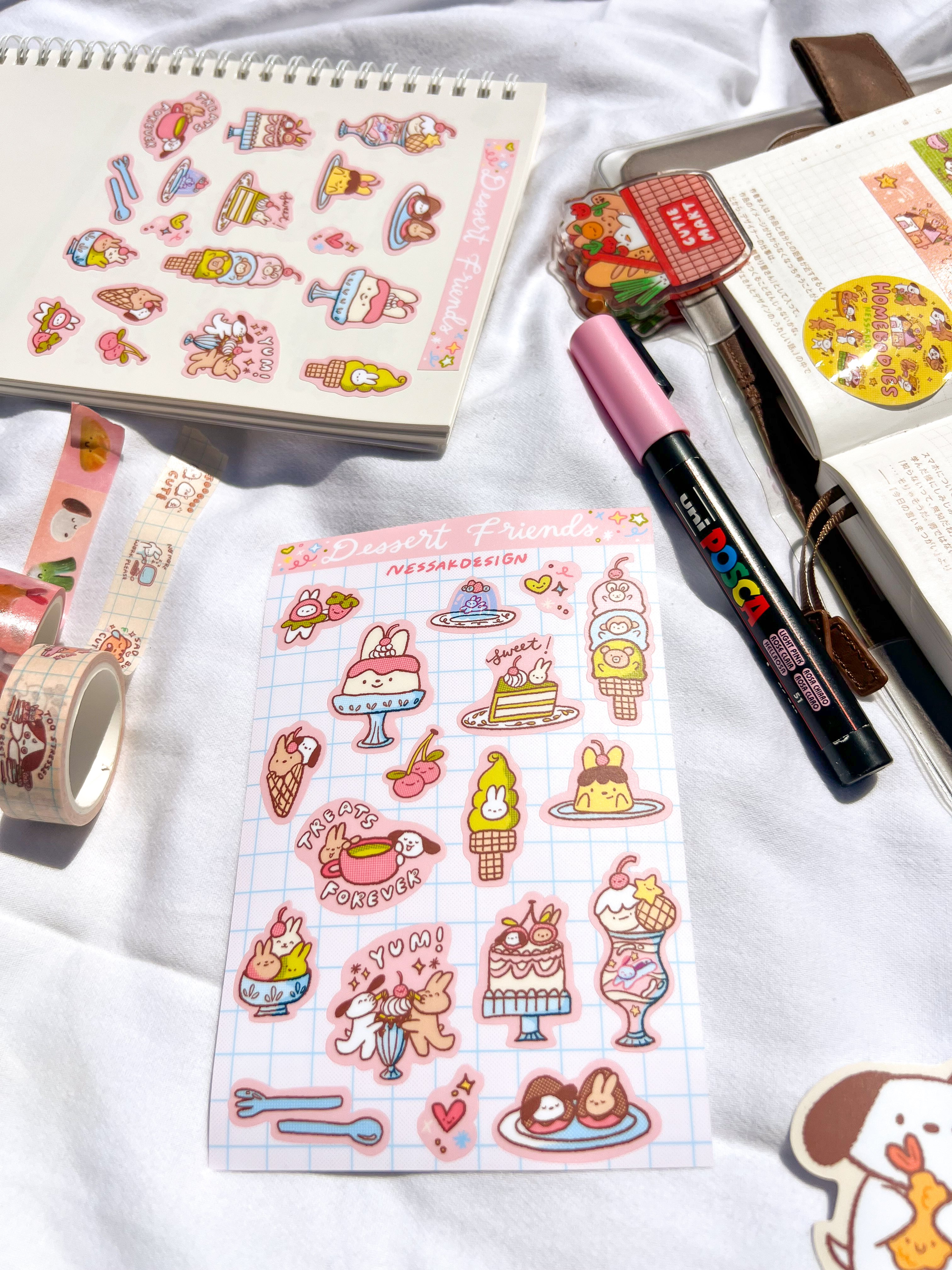 Cute Sticker Sheet Waterproof 4x6
