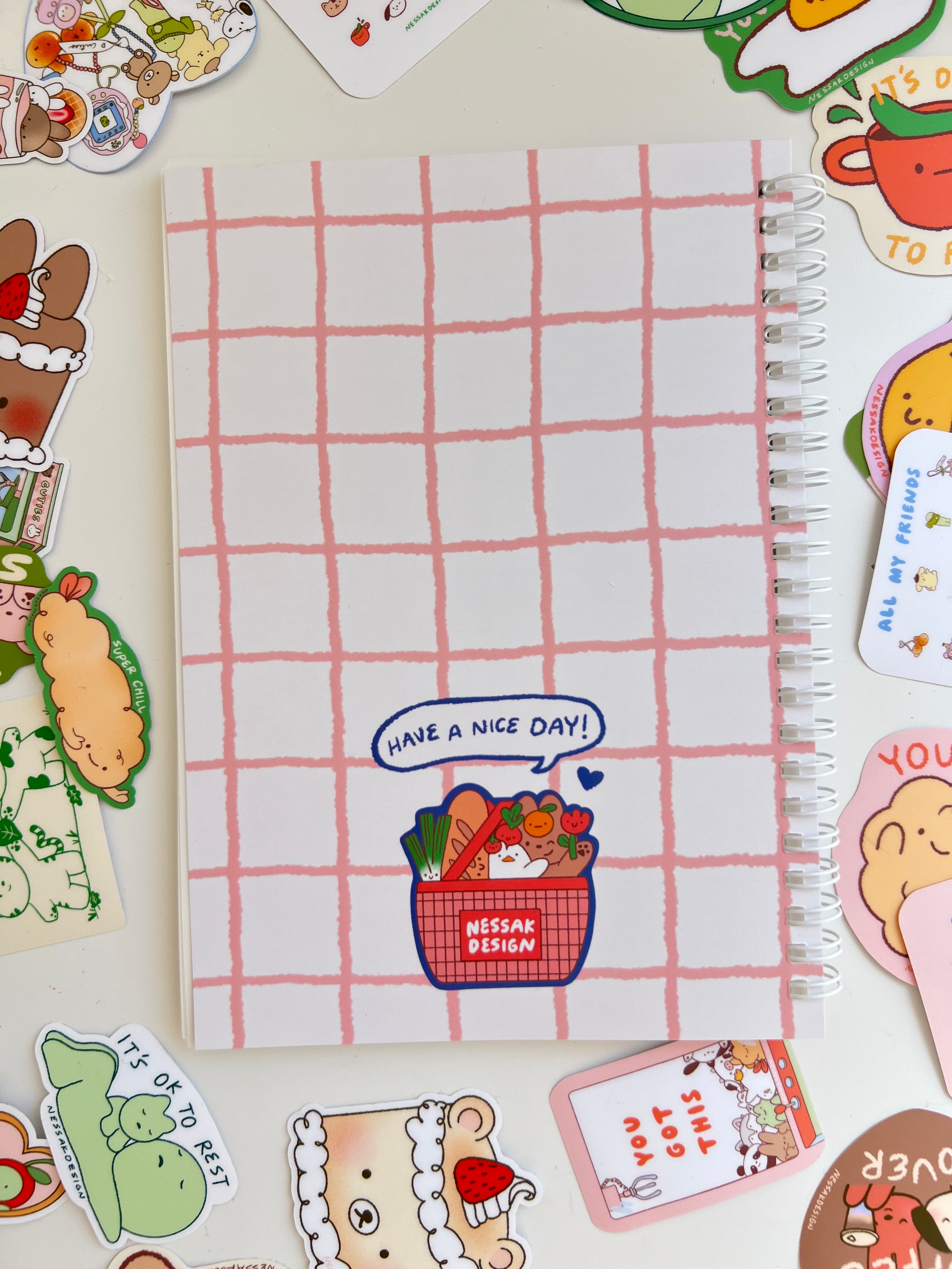 Reuseable Sticker Book Spiral Notebook