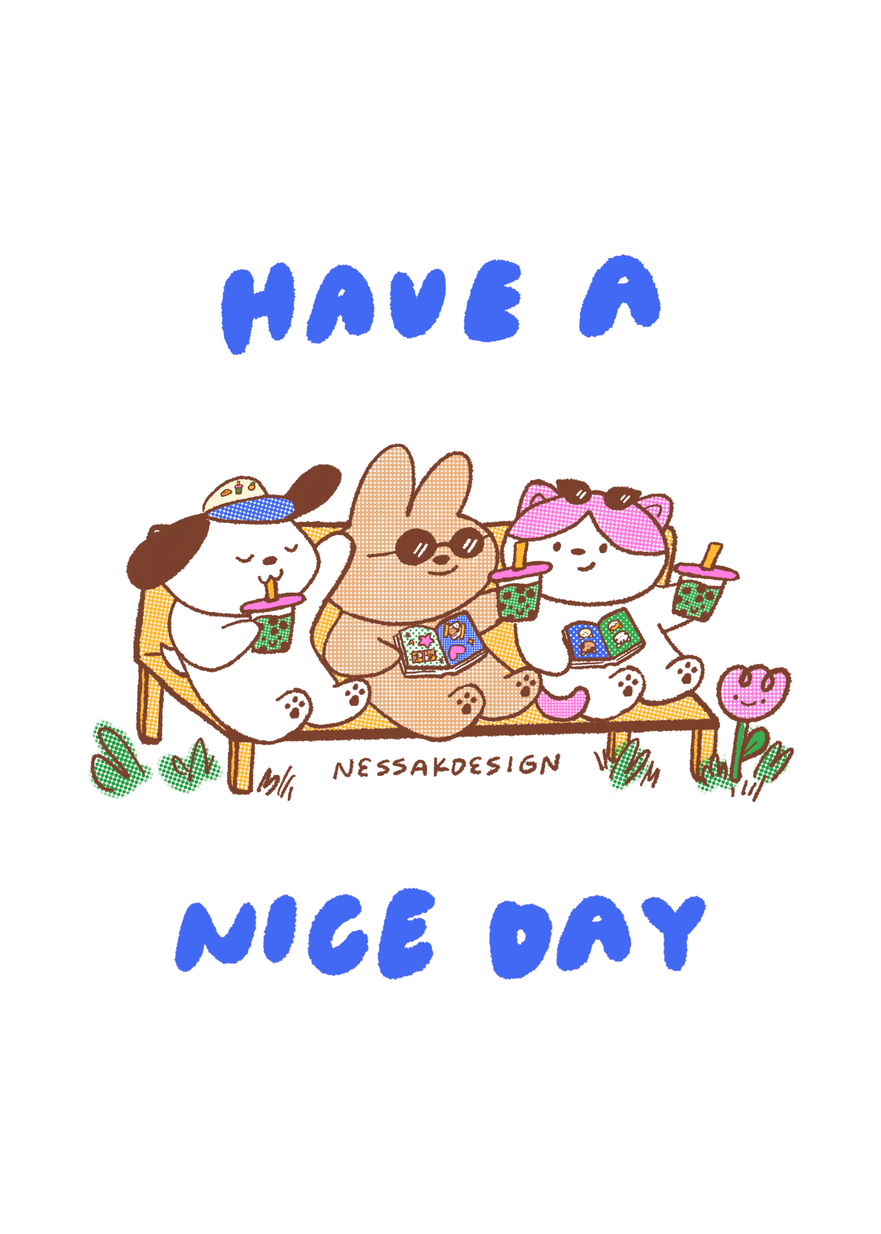 Cute illustration art print