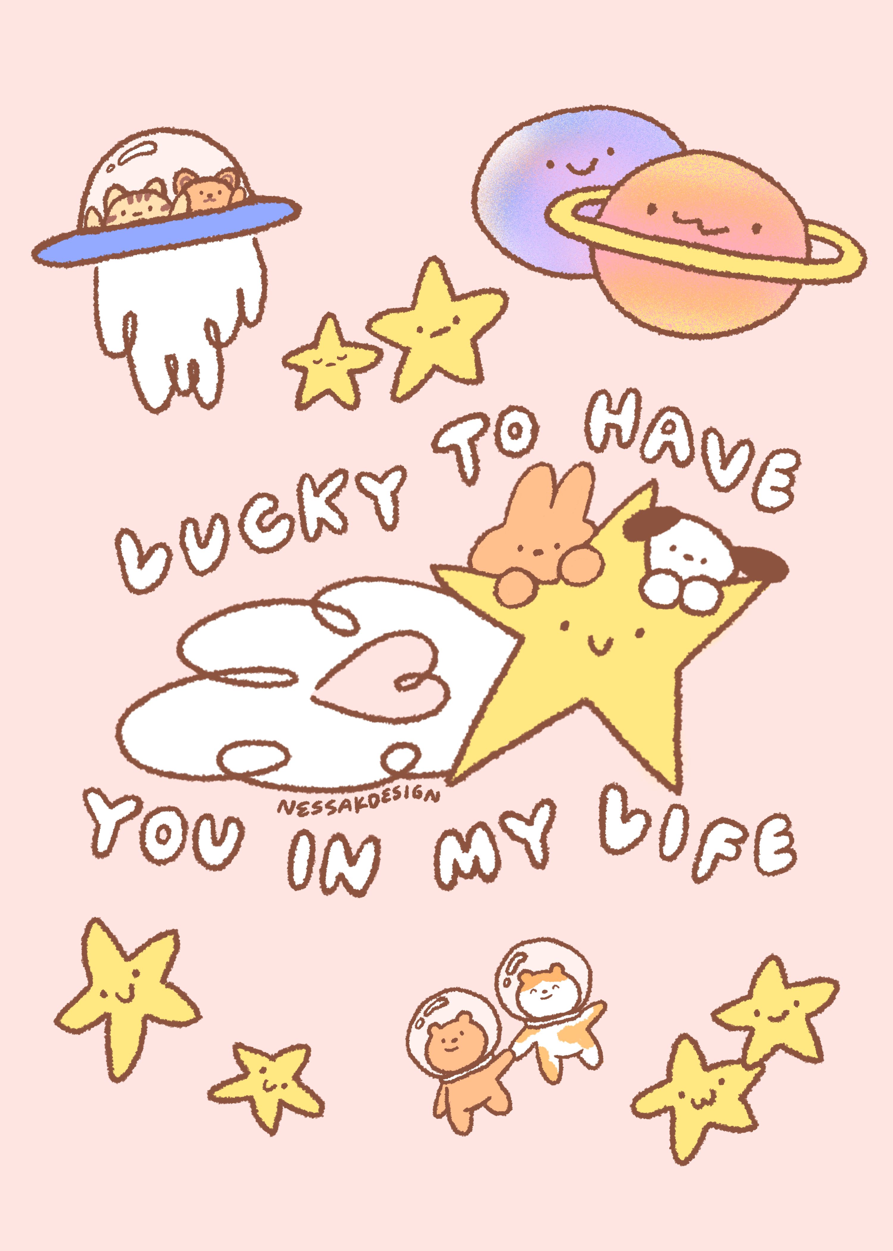Cute illustration art print