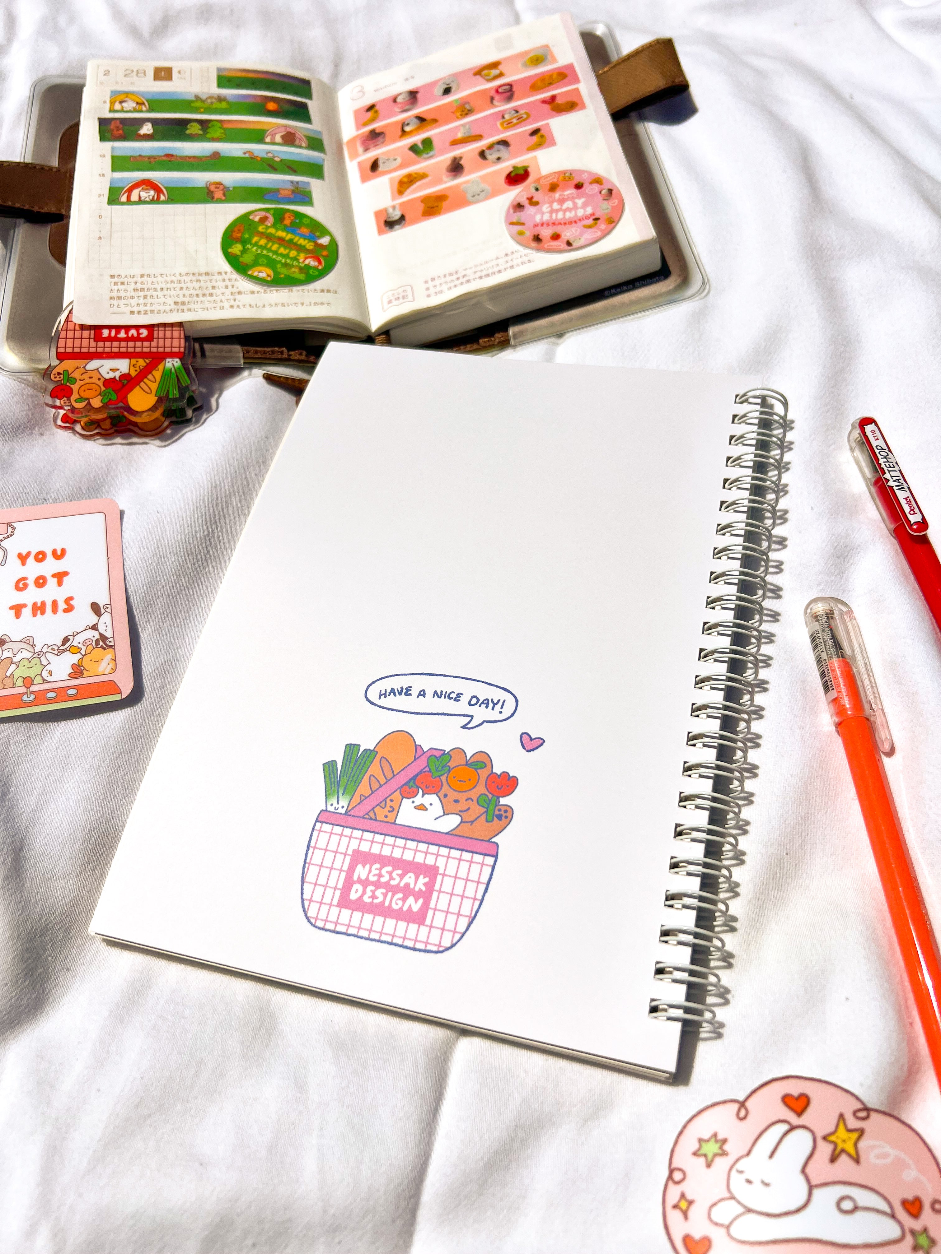 Reuseable Sticker Book Spiral Notebook