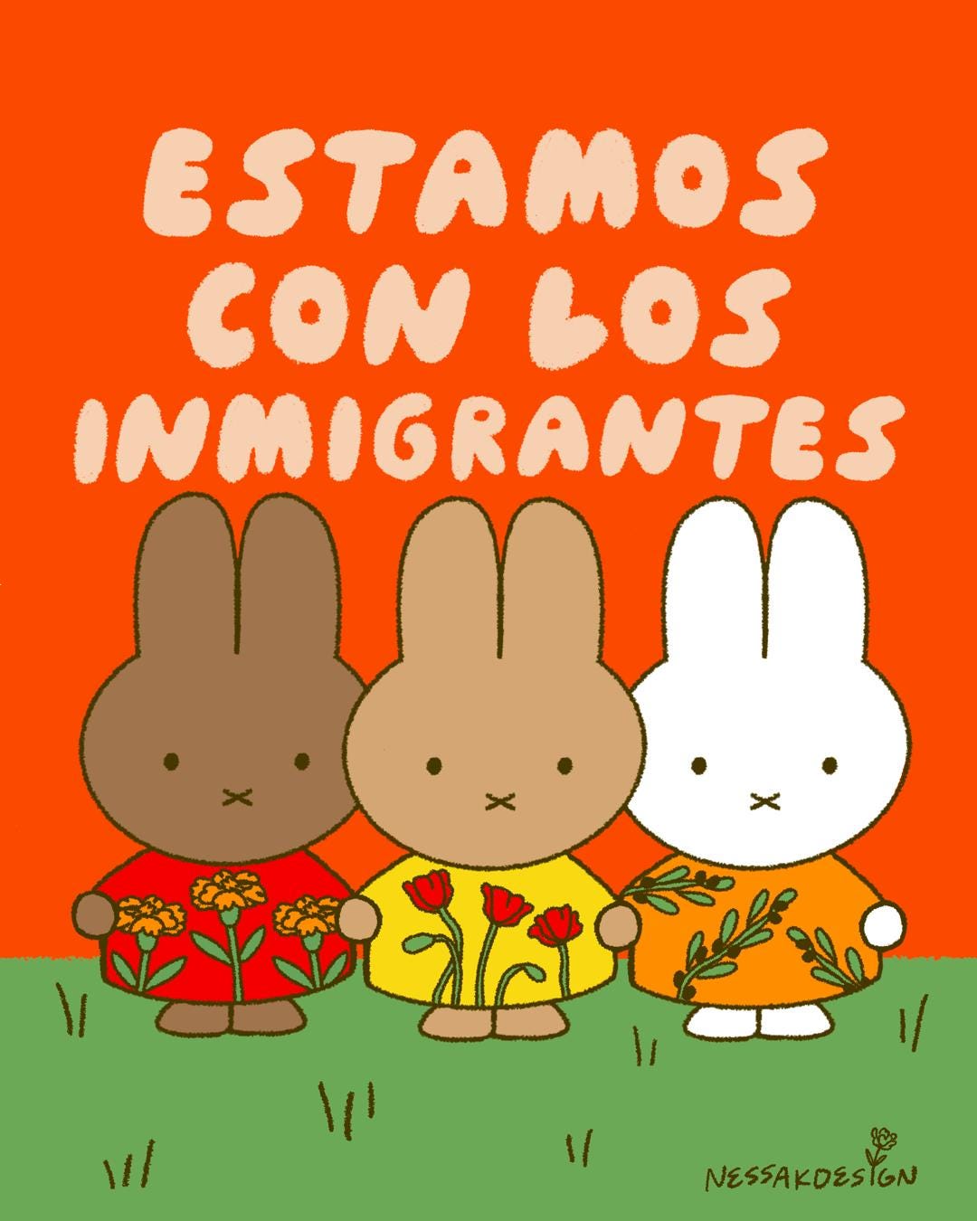 we stand with immigrants | estamos con los inmigrantes art print