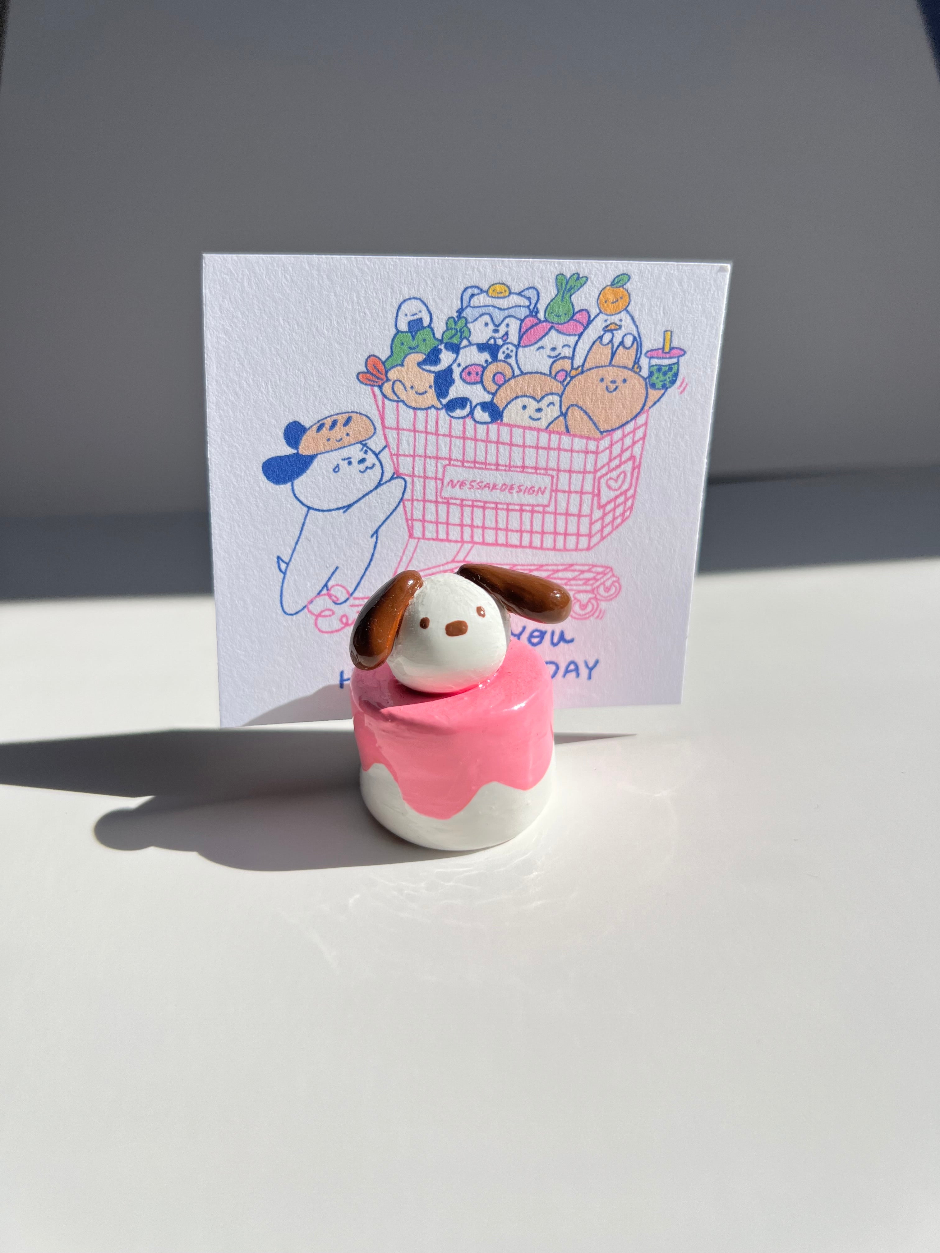 Handmade clay photo holders