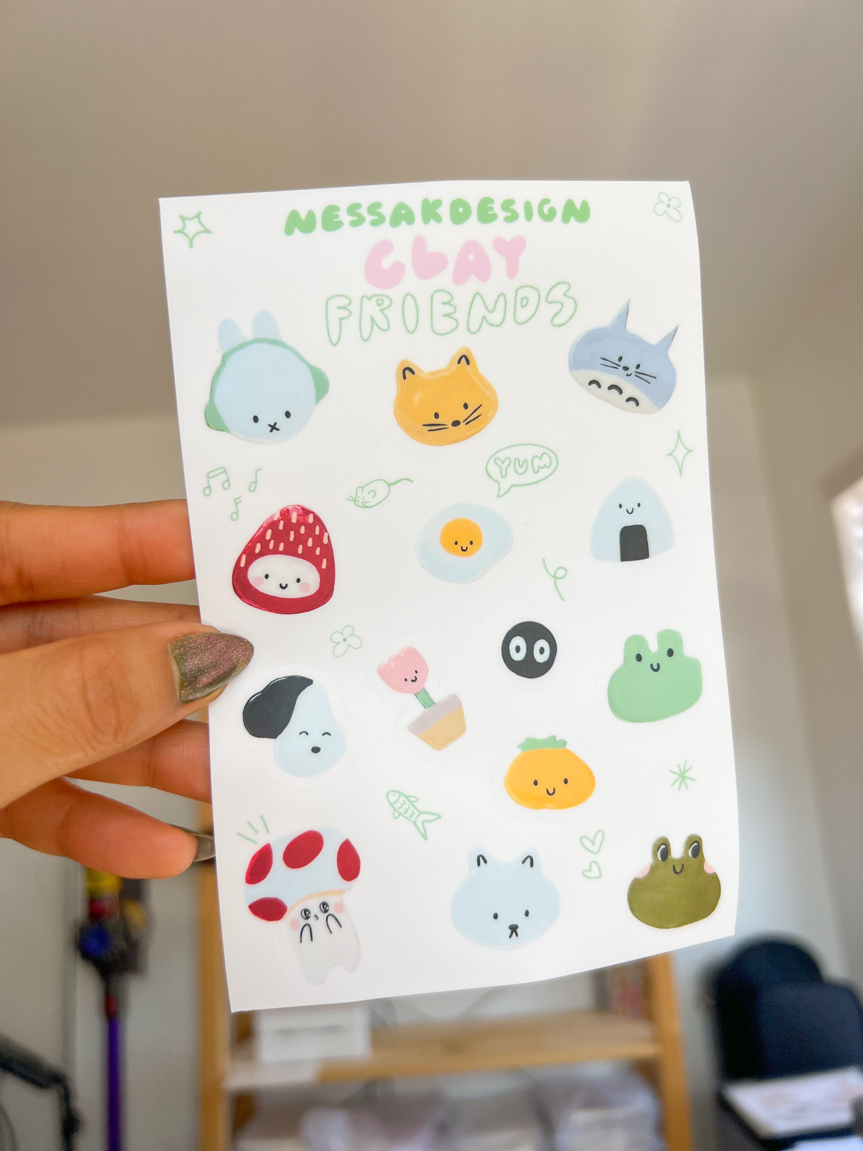 Cute Sticker Sheet Waterproof 4x6
