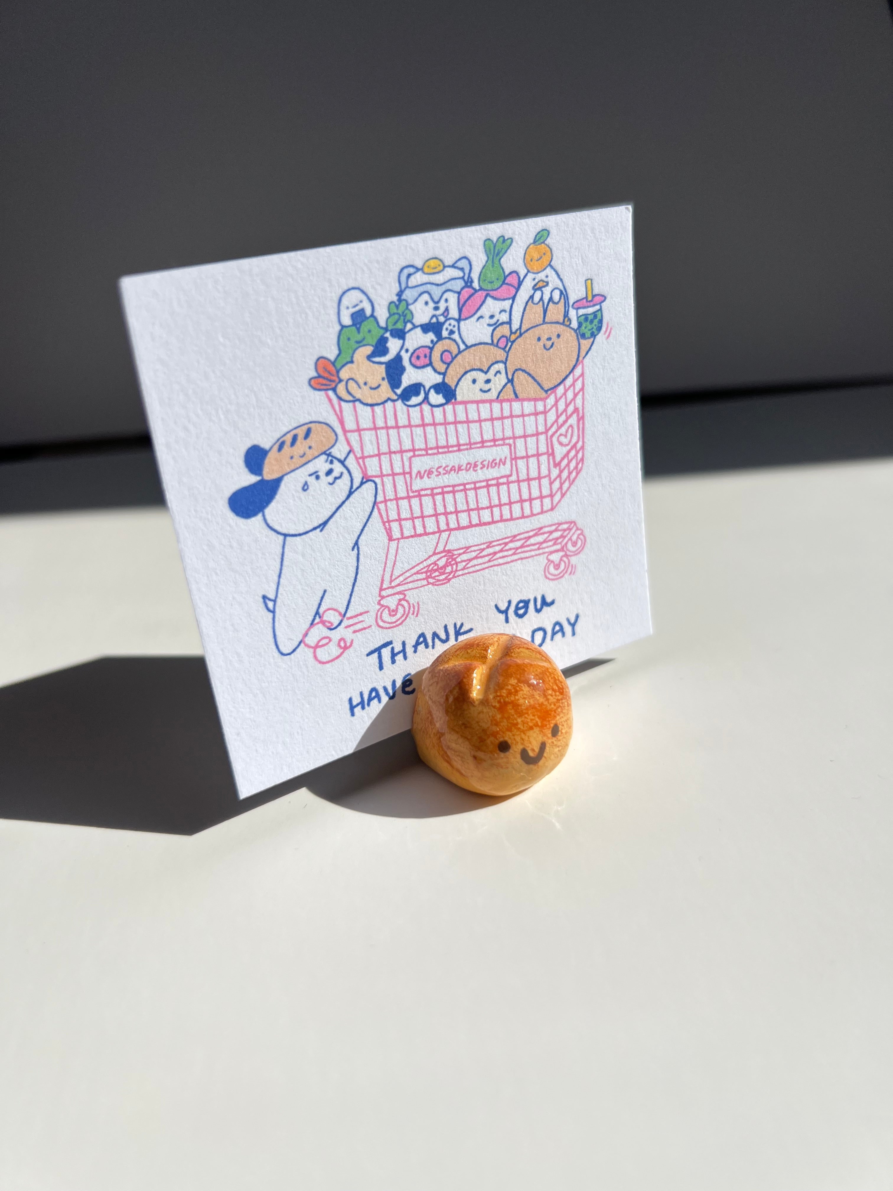 Handmade clay photo holders