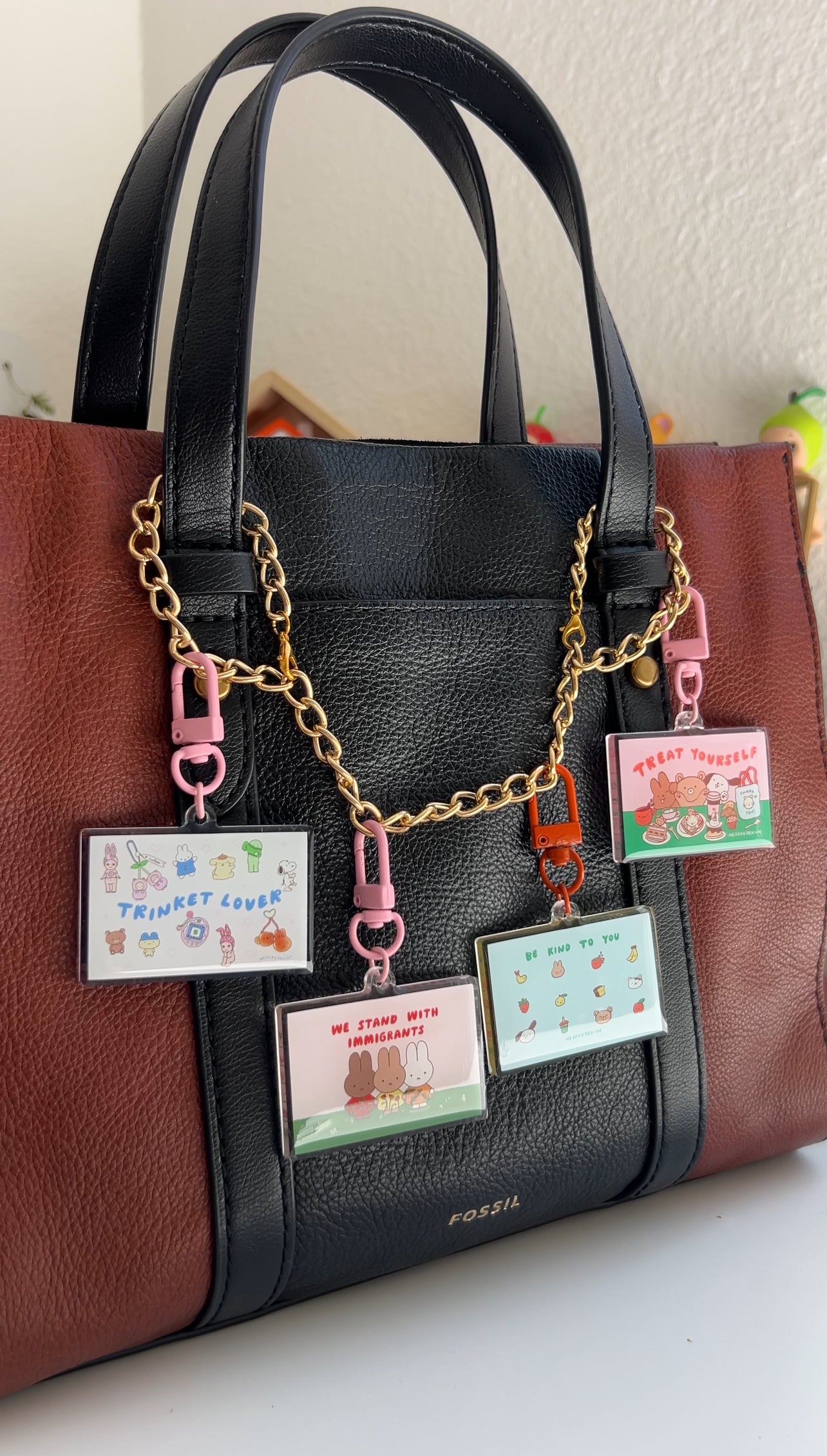 Postcard Acrylic Keychain reversible