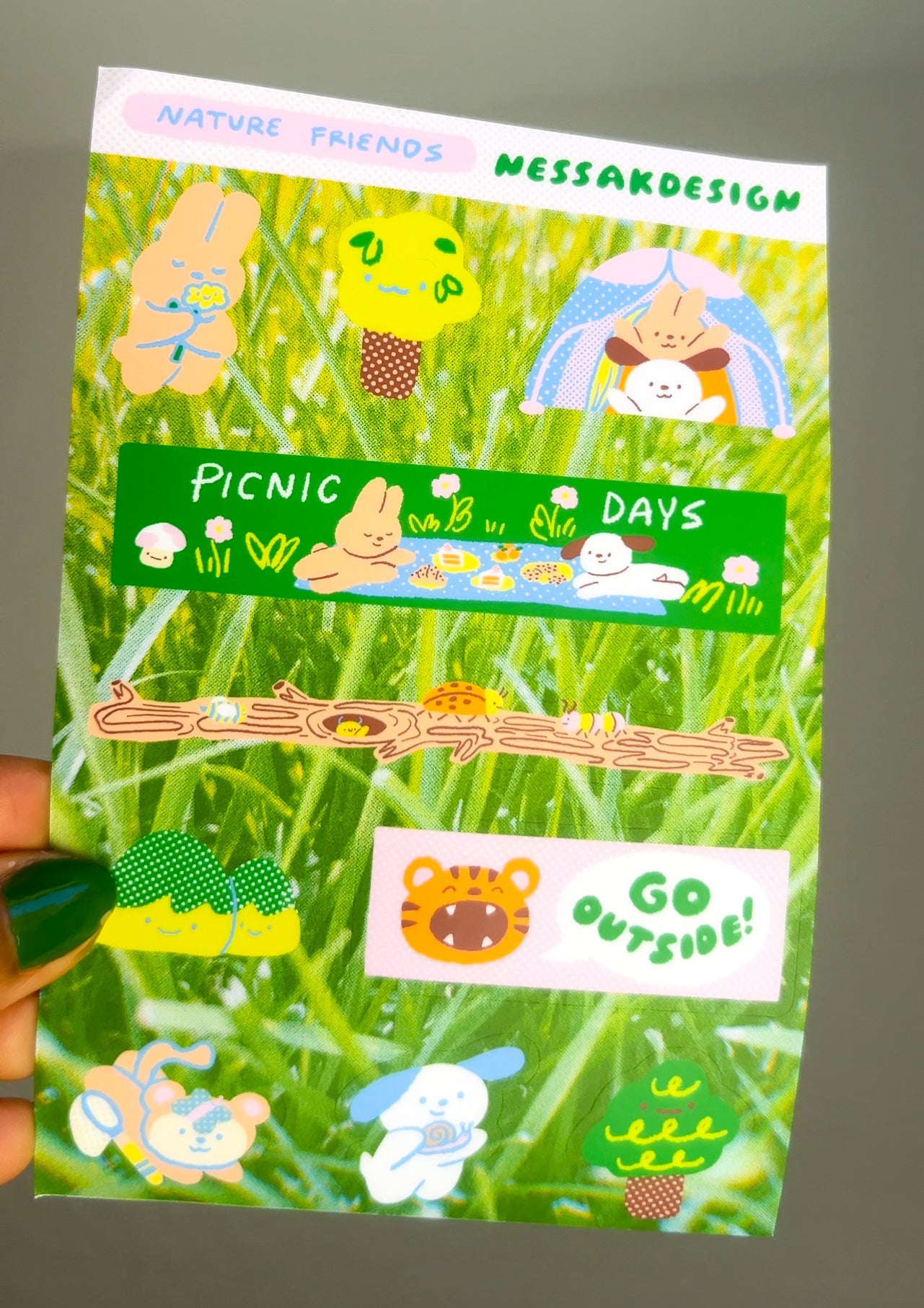 Cute Sticker Sheet Waterproof 4x6