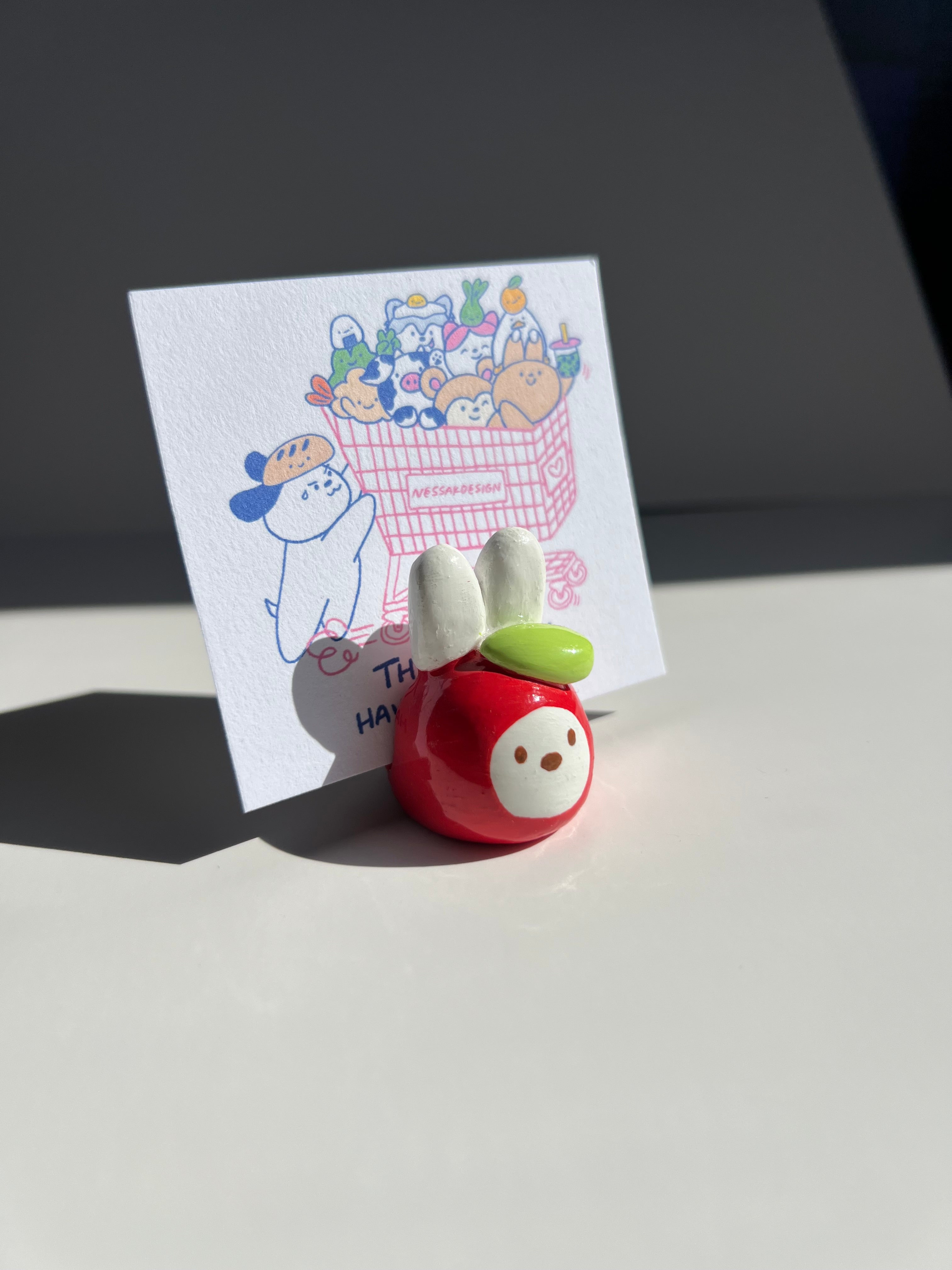 Handmade clay photo holders