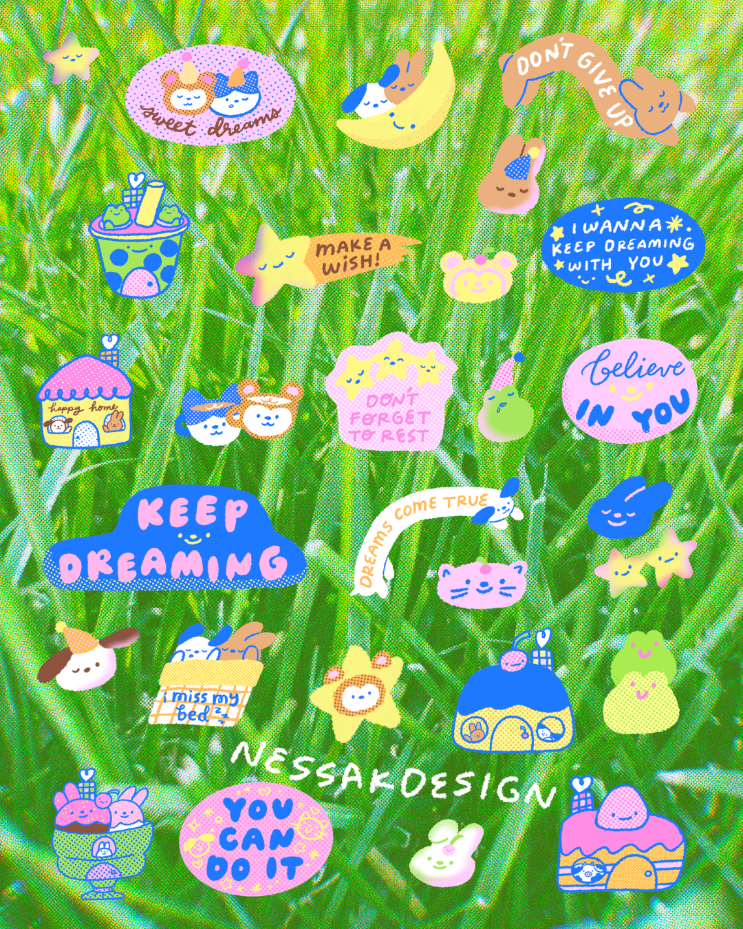 Cute illustration art print