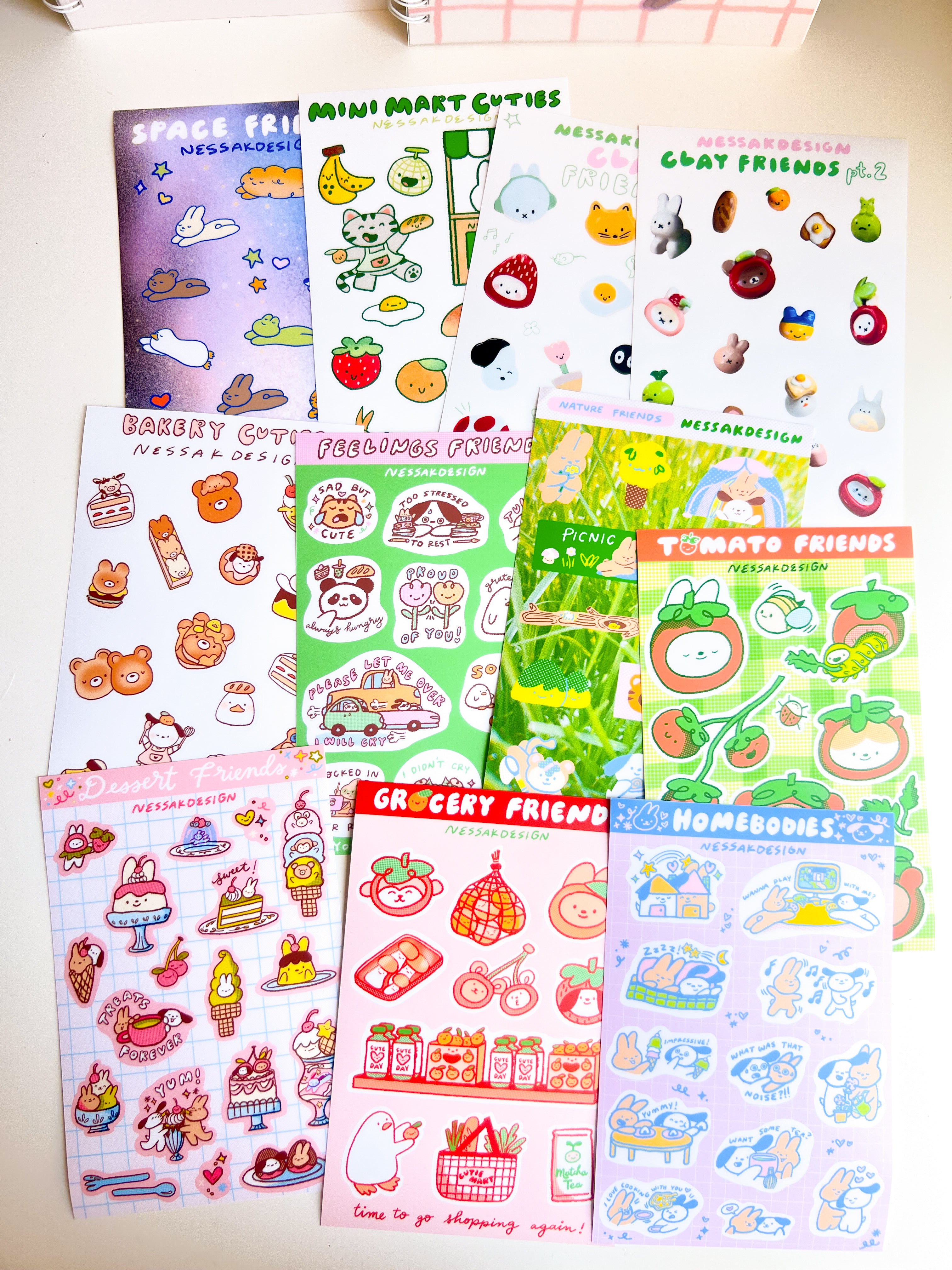 Cute Sticker Sheet Waterproof 4x6