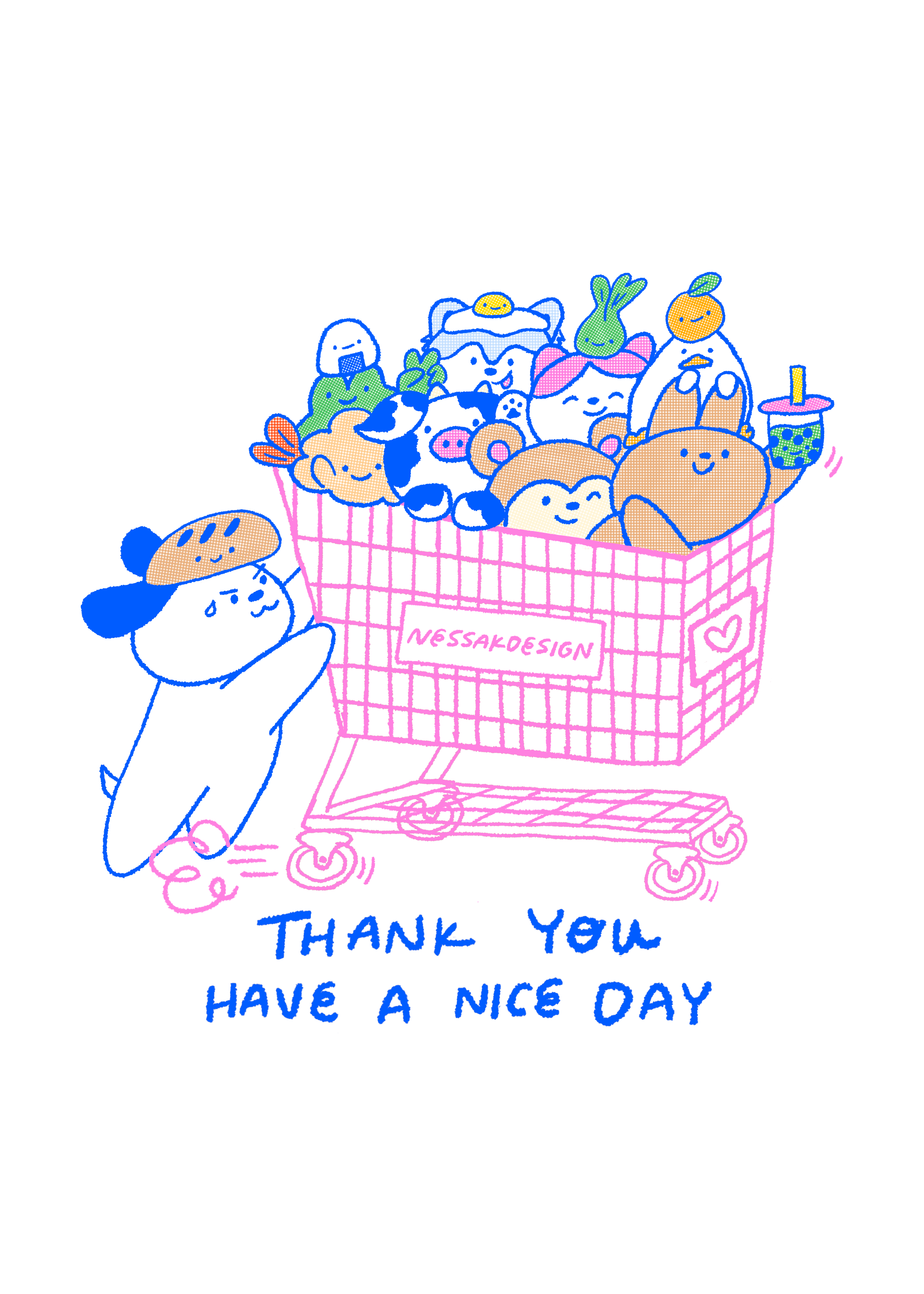 Cute illustration art print