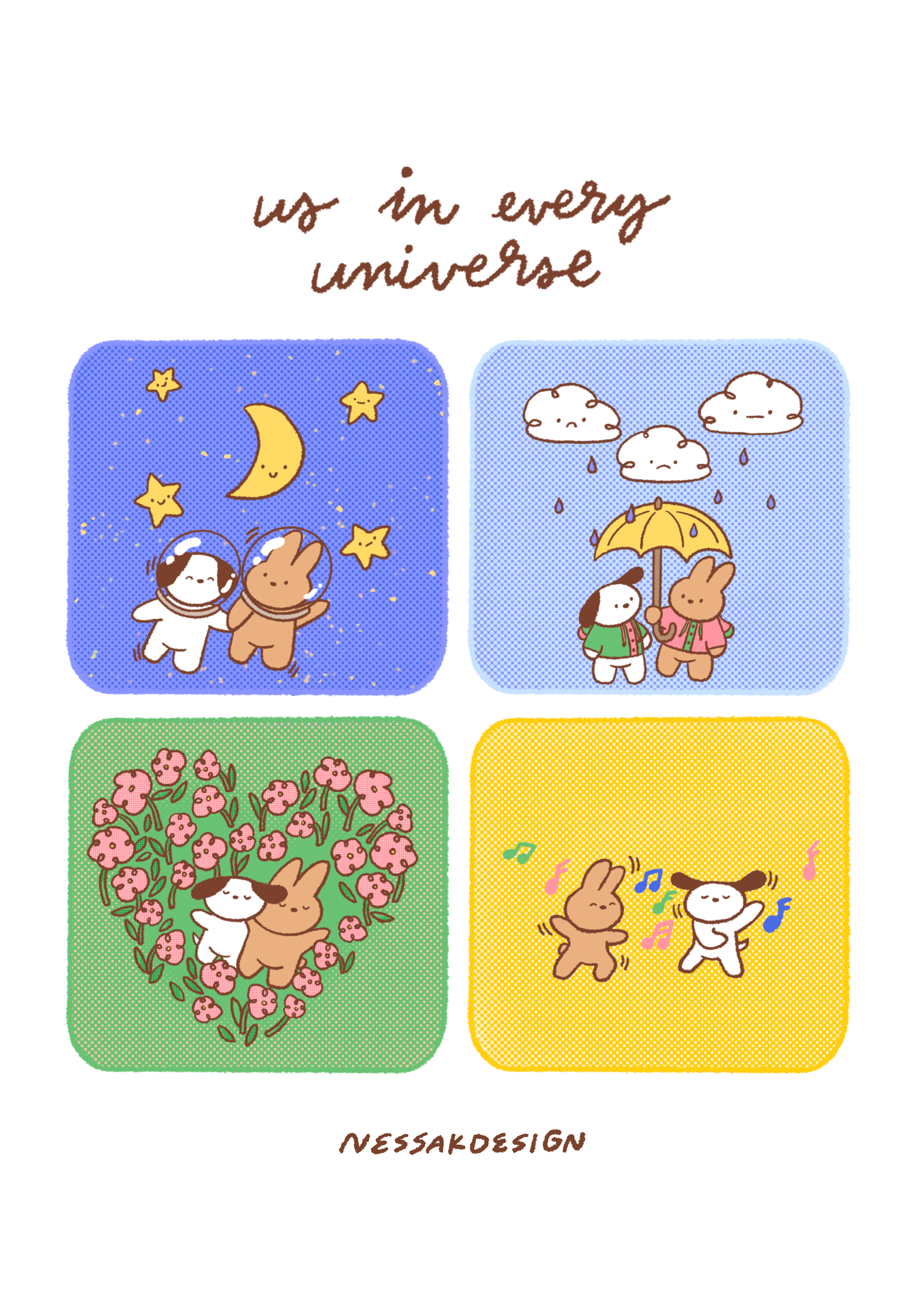 Cute illustration art print