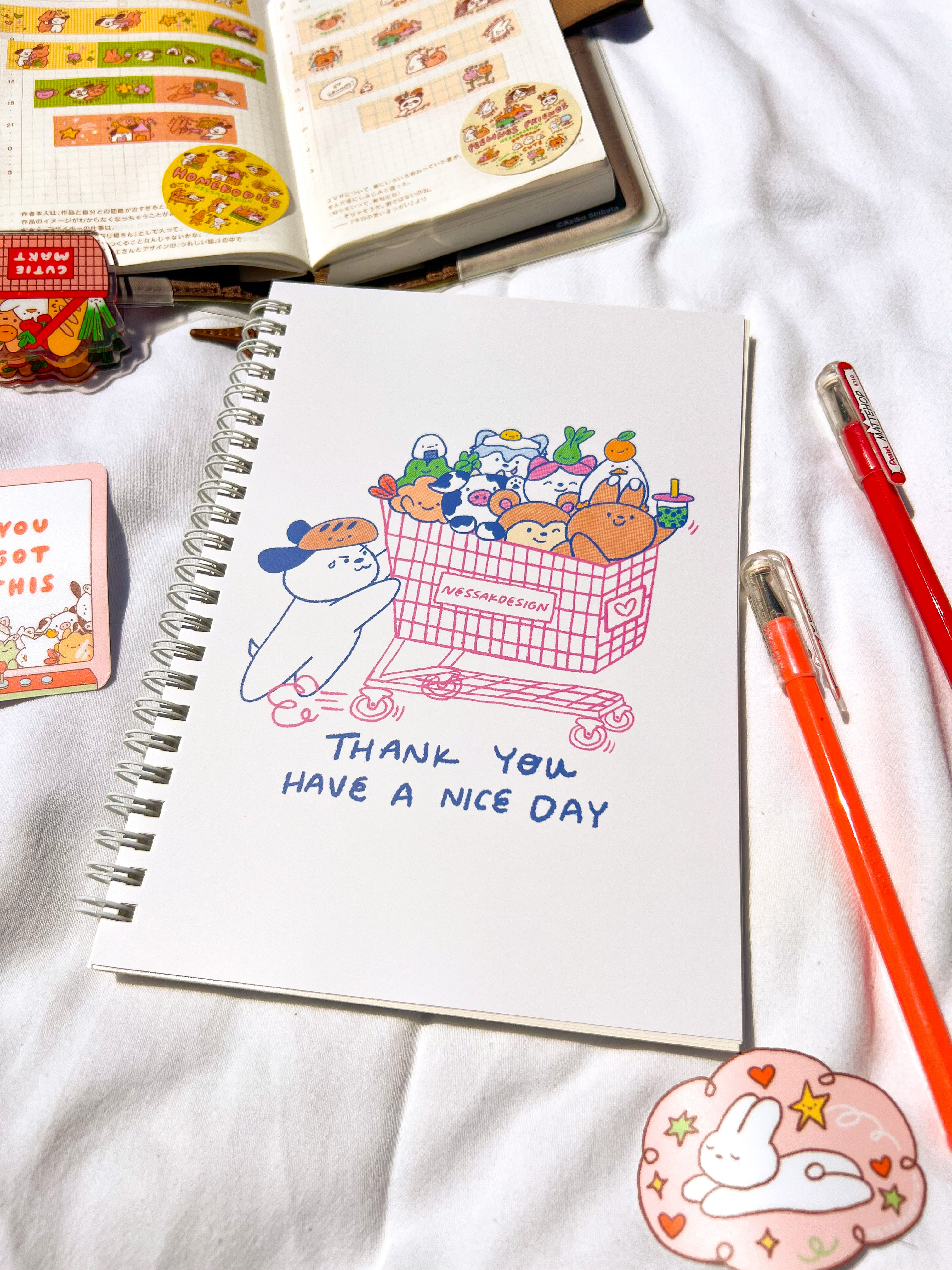 Reuseable Sticker Book Spiral Notebook