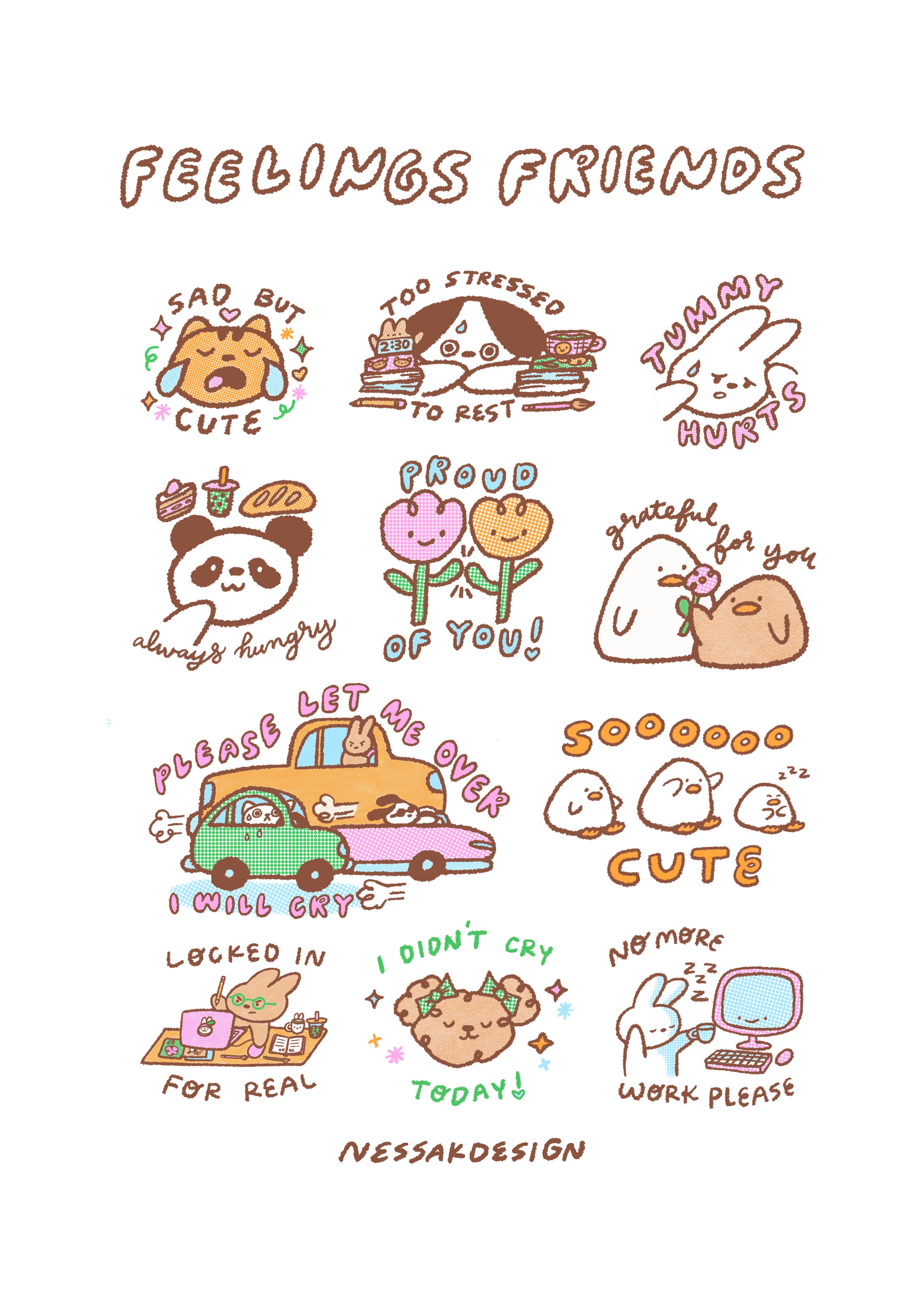 Cute illustration art print