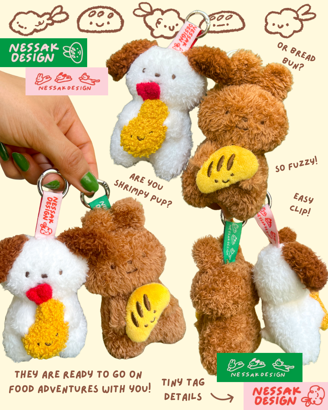 [PRE-ORDER] Foodie Friends Plushie Keychain