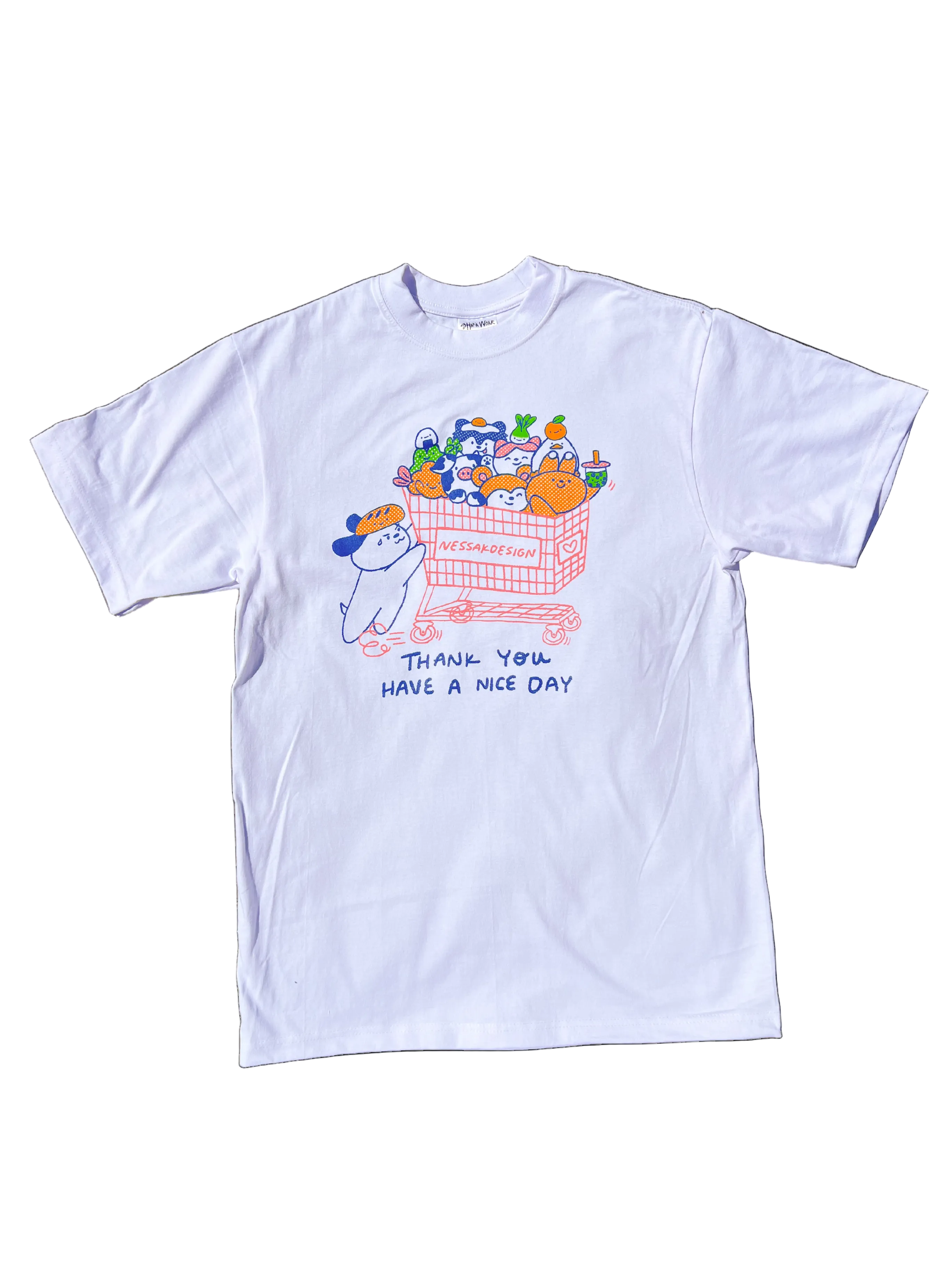Thank you have a nice day shopping cart t-shirt