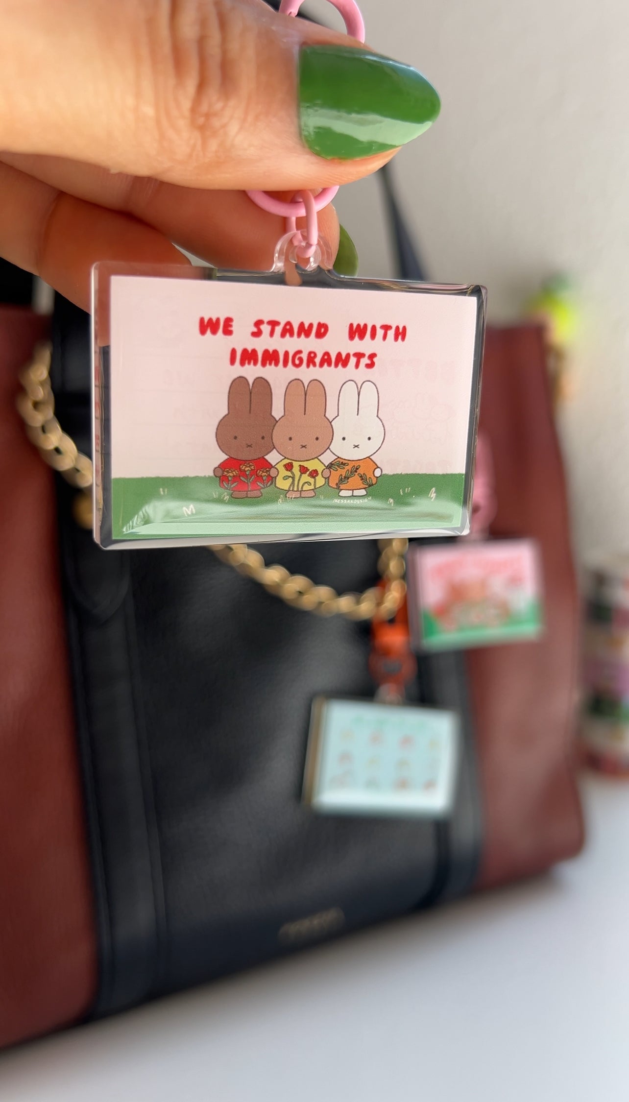 Postcard Acrylic Keychain reversible