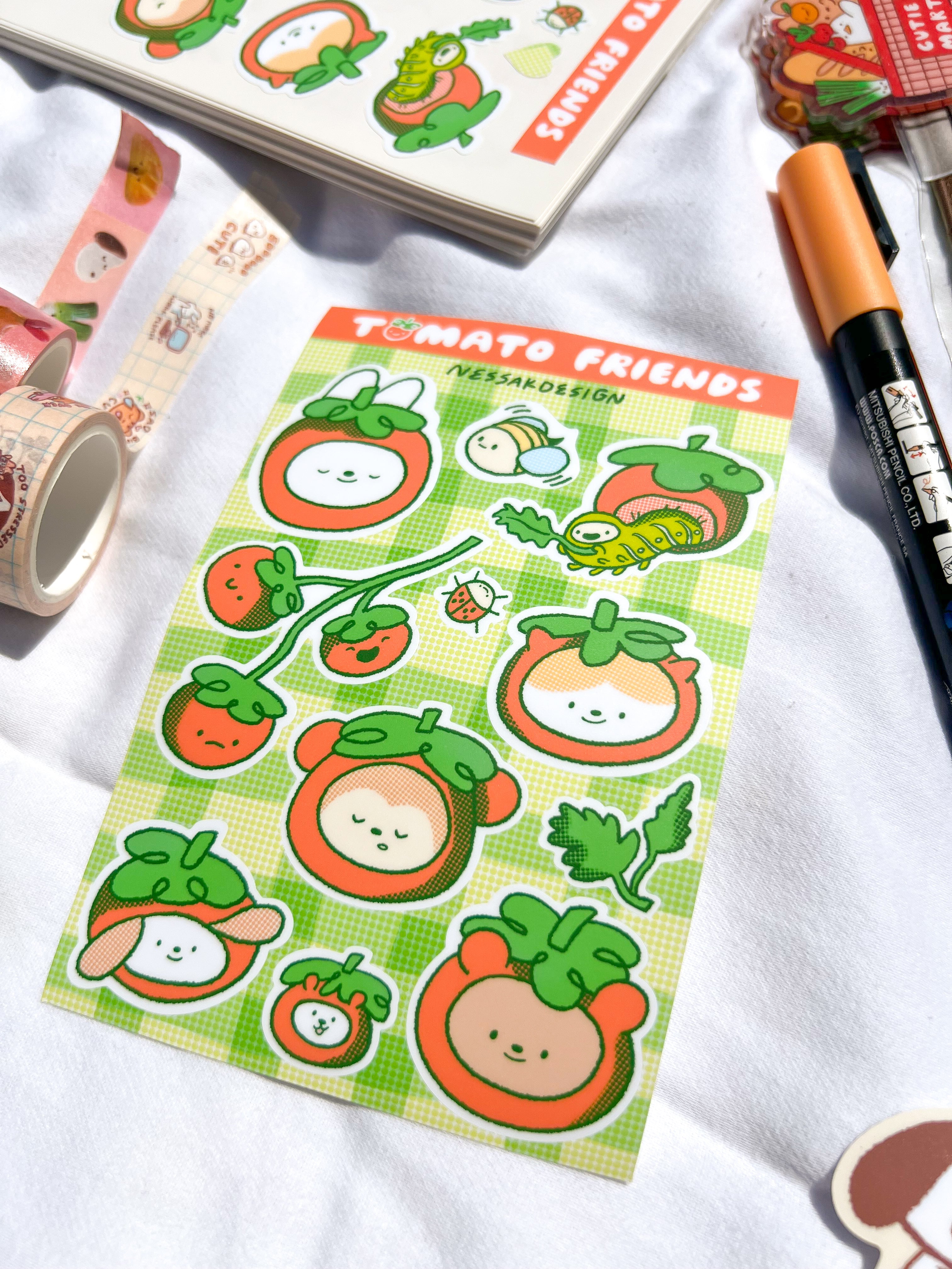 Cute Sticker Sheet Waterproof 4x6