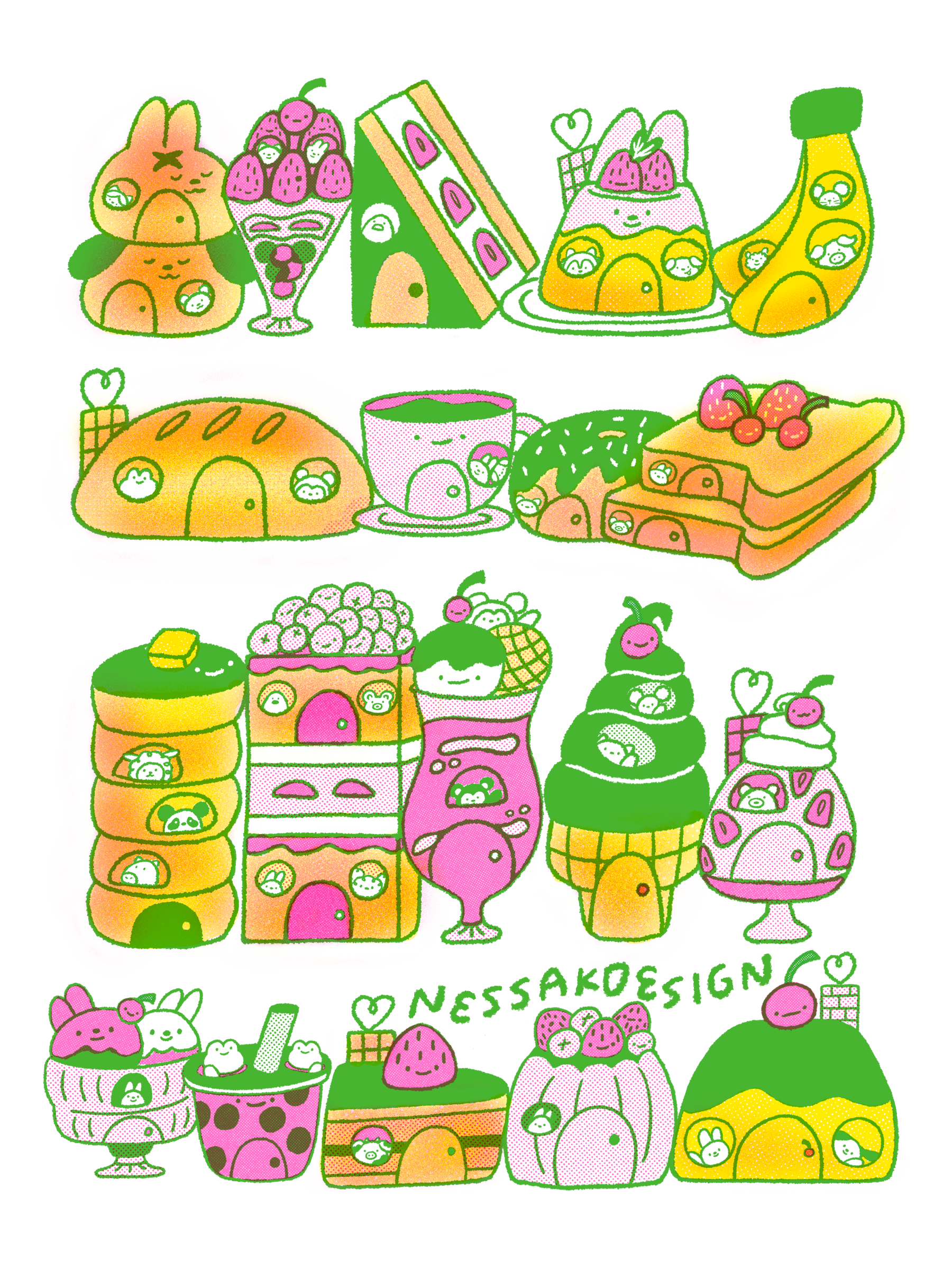Cute illustration art print