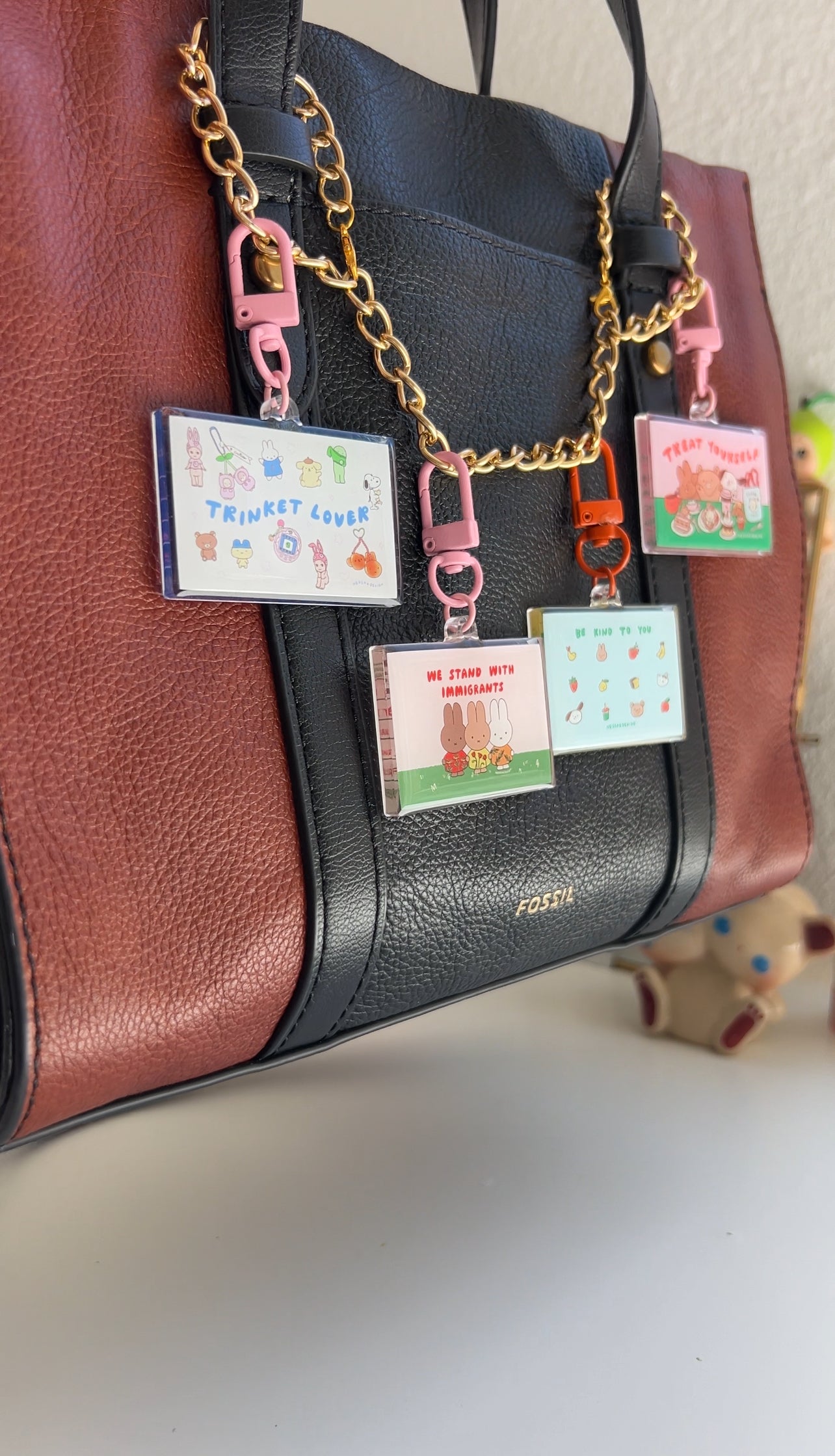 Postcard Acrylic Keychain reversible
