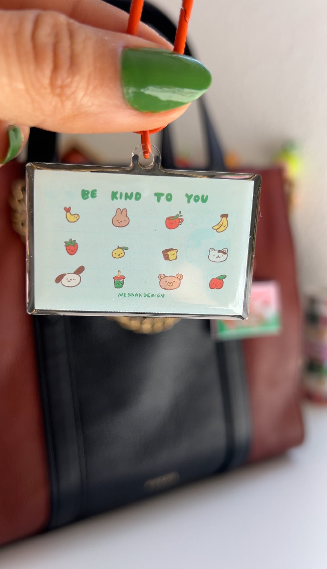 Postcard Acrylic Keychain reversible