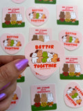 Fundraiser Stickers!! Better together and We Stand With Immigrants Vinyl Waterproof Sticker