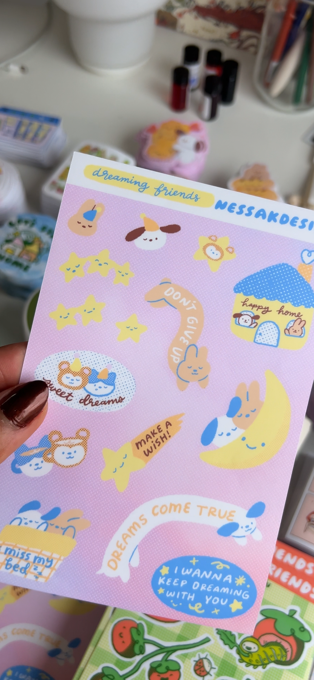 Cute Sticker Sheet Waterproof 4x6