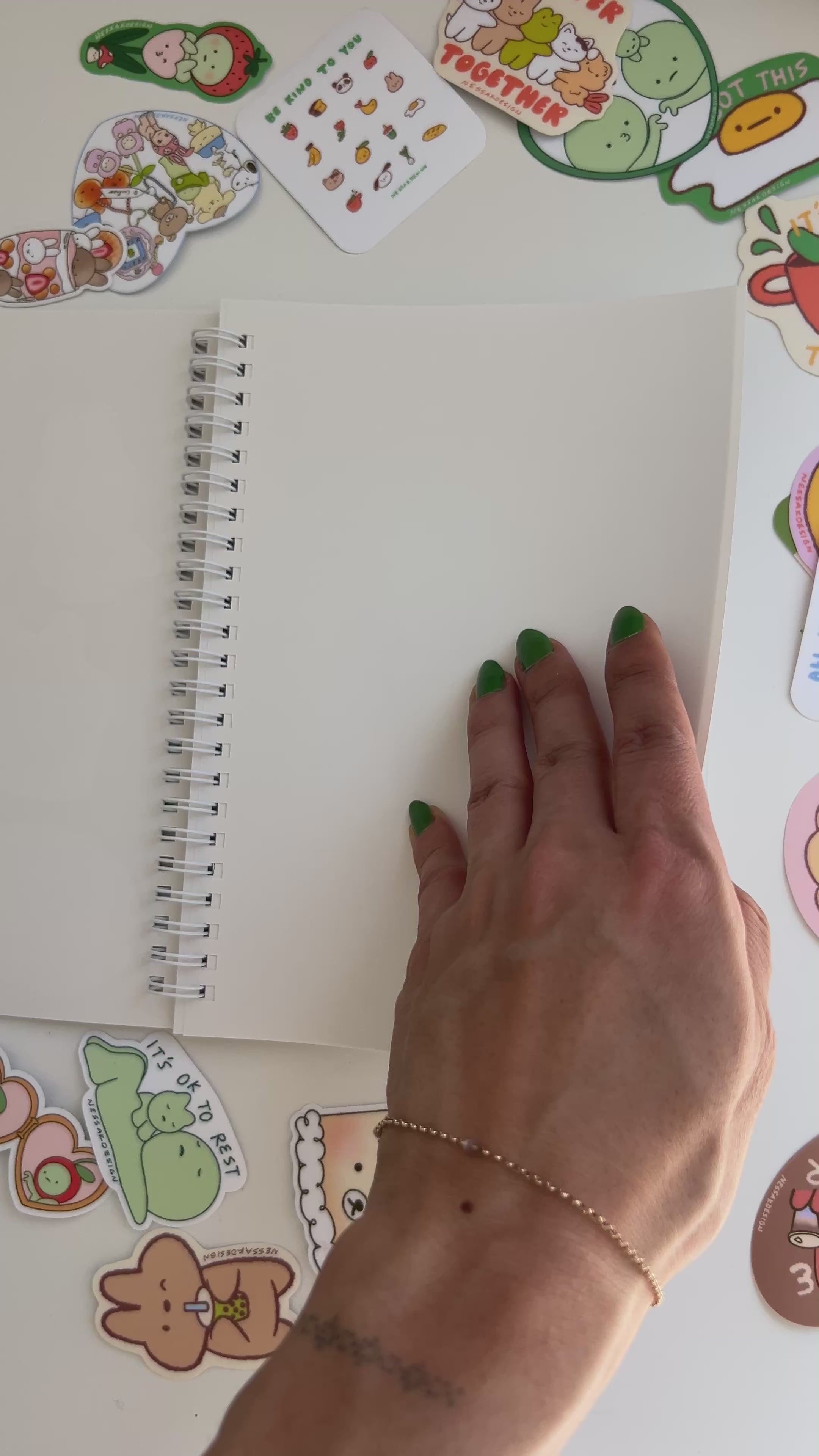Reuseable Sticker Book Spiral Notebook
