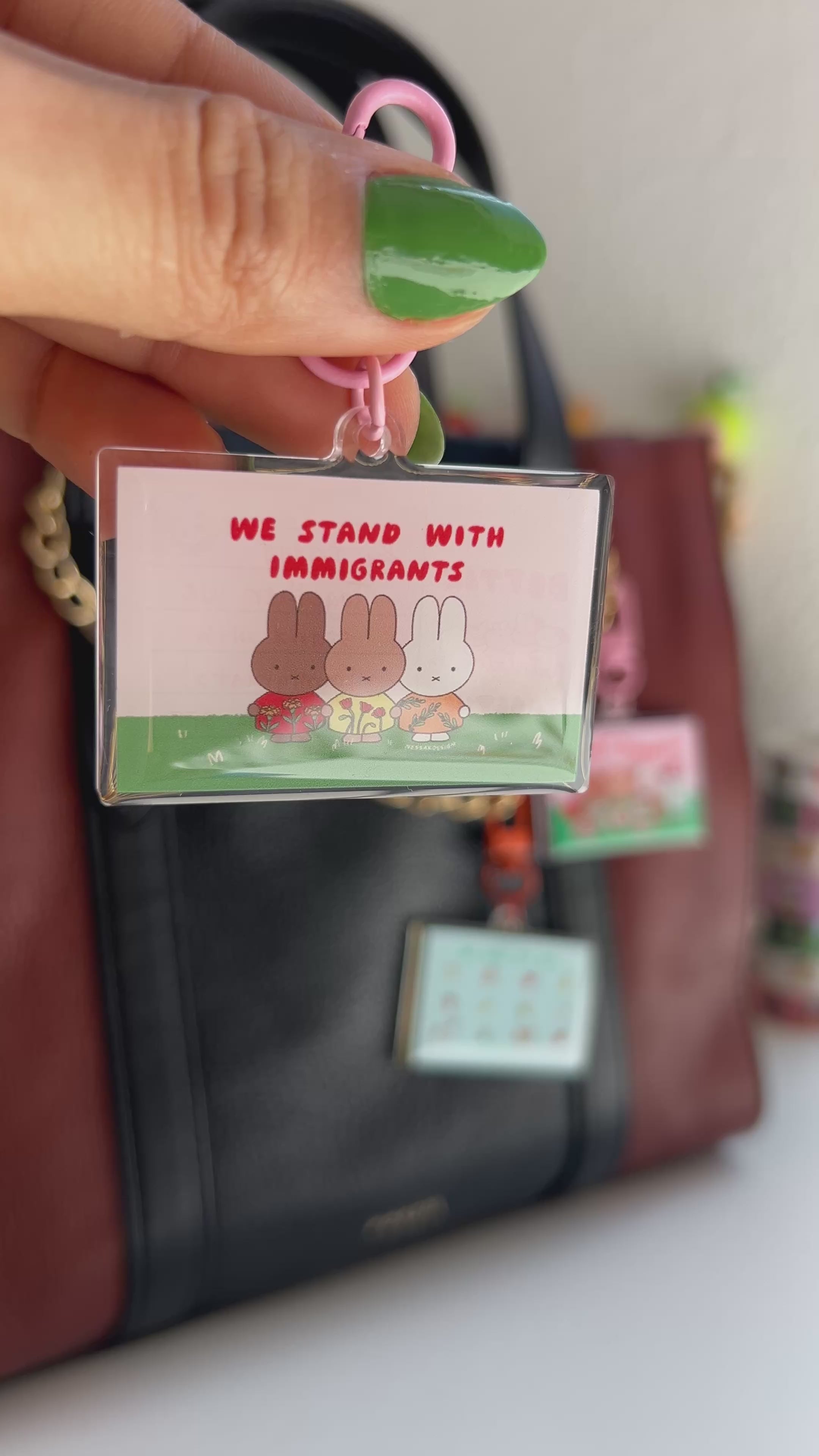 Postcard Acrylic Keychain reversible
